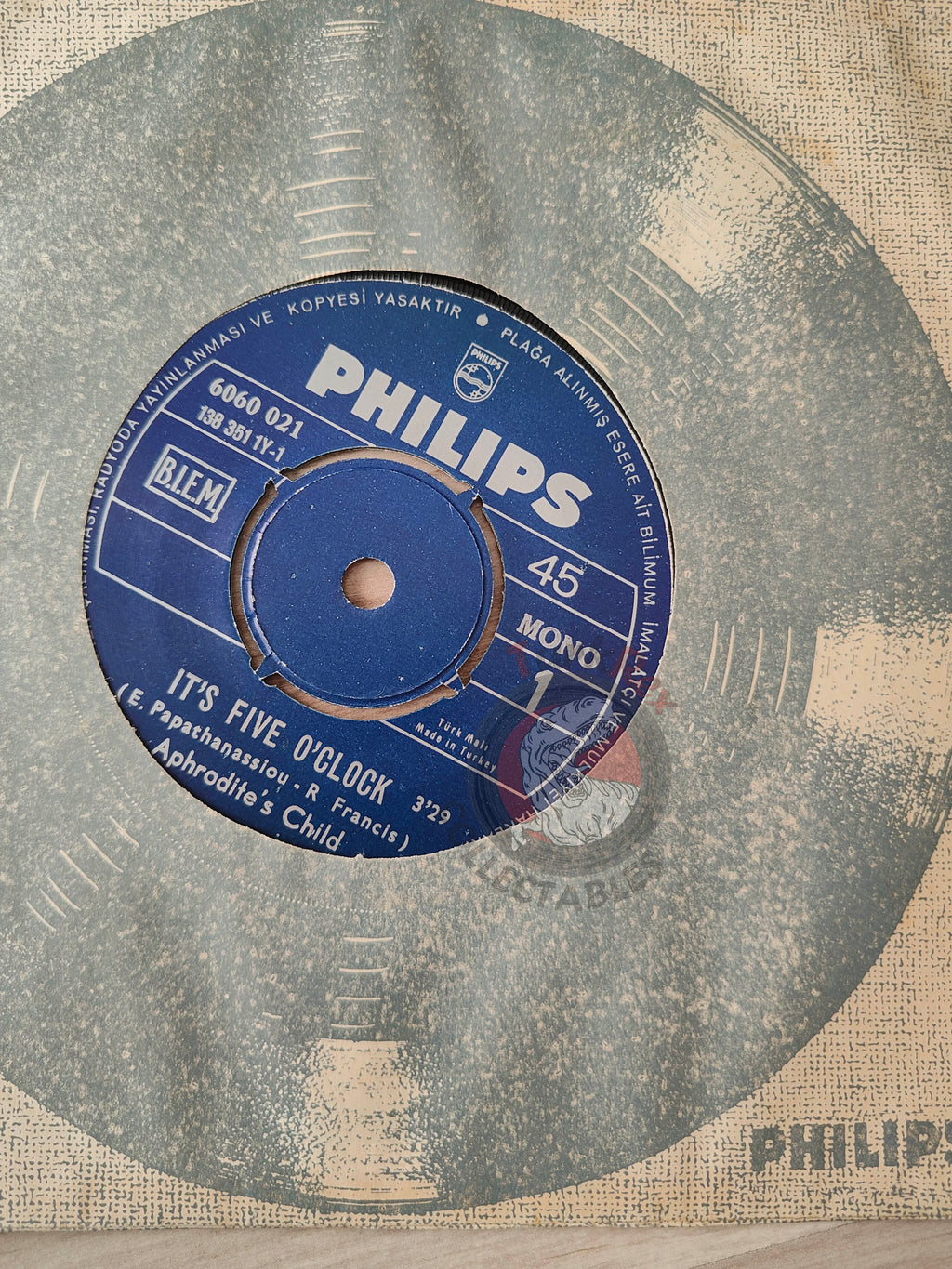 Aphrodite's Child – It's Five O'clock 7" Turkish Pressing Vinyl Turkey Edition