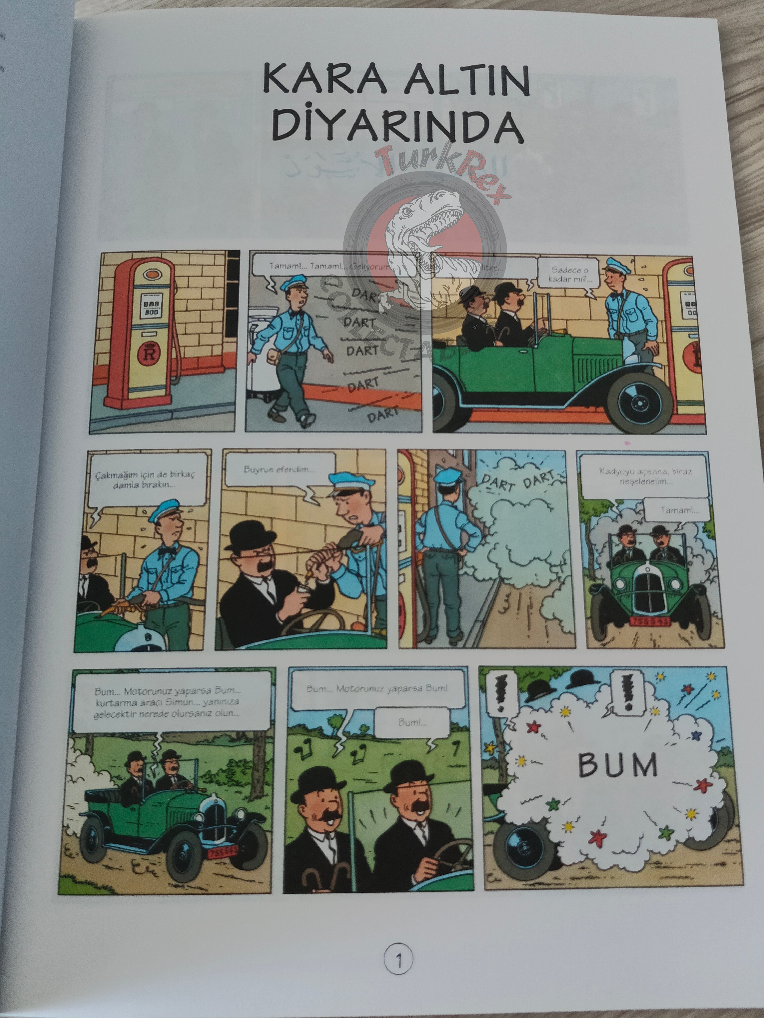 Tintin – Land of Black Gold 1998 Turkish Edition Comic Turkey 2nd YKY