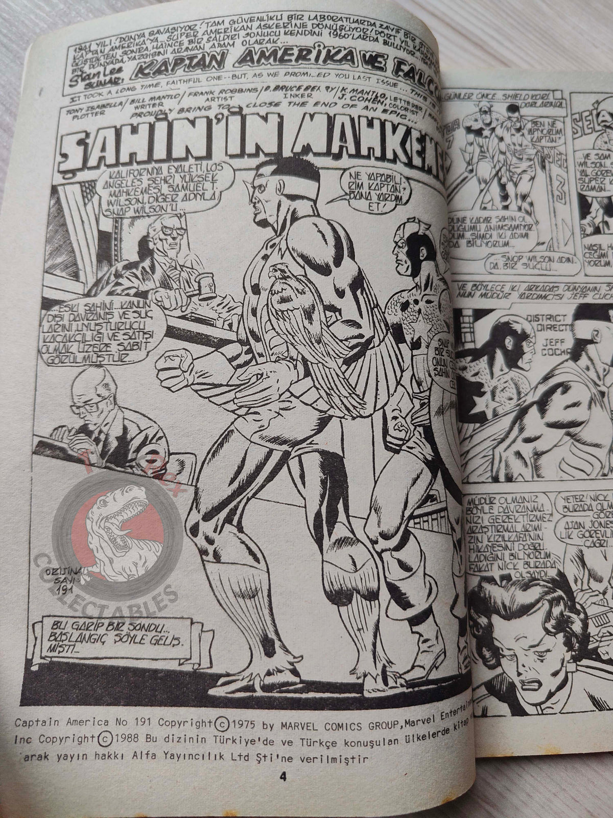 Captain America – Issue #10 1988 Turkish Comic Turkey #191 #192 #193 #194