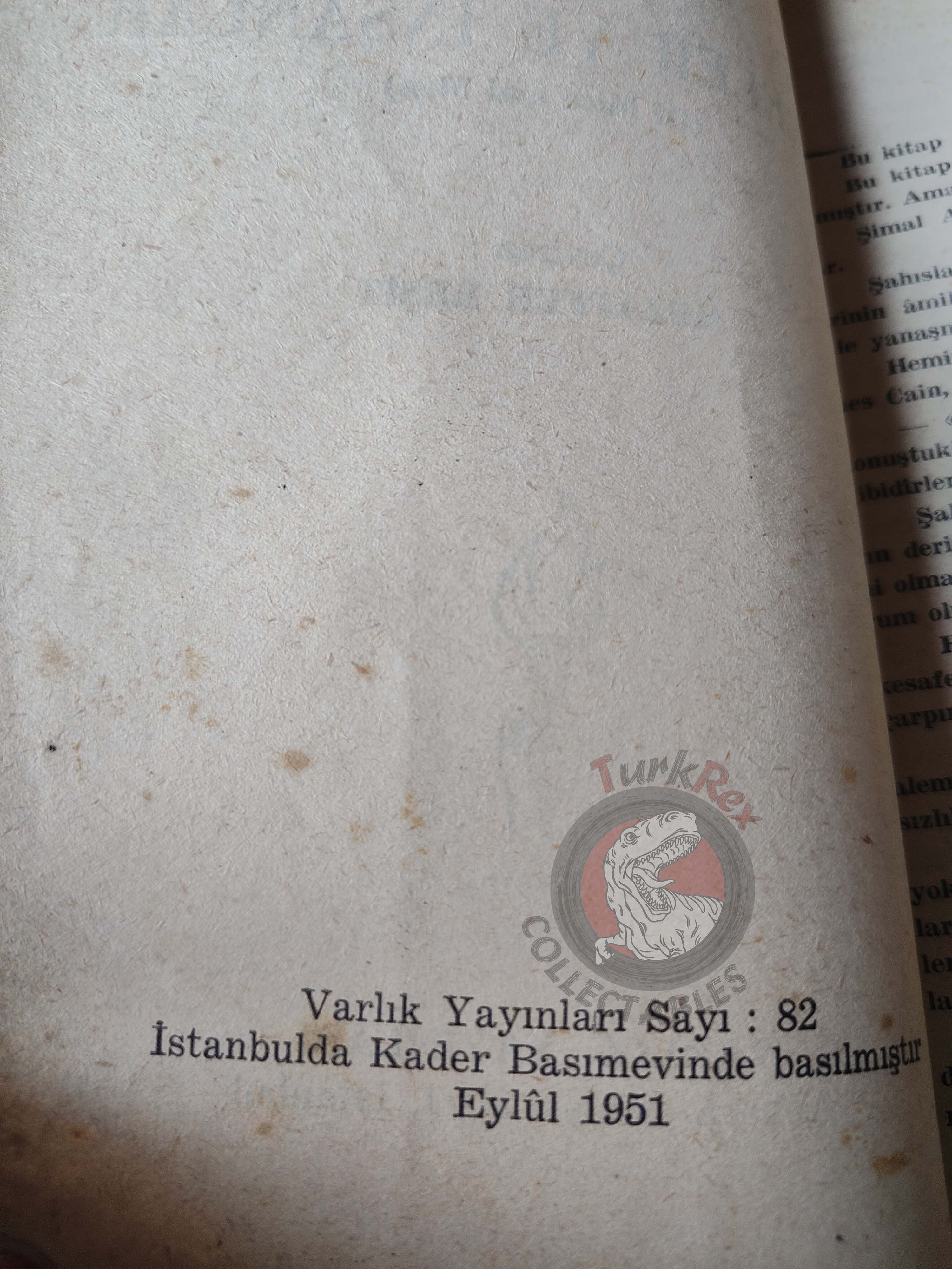 John Steinbeck – Of Mice and Men 1951 1st Turkish Book Turkey