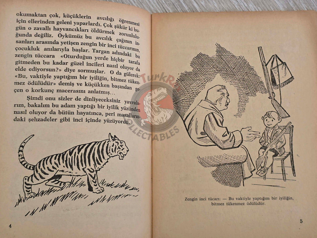 Turkish Fairy Tales – The Brave Hunter 1977 Turkish Book Turkey Illustrated