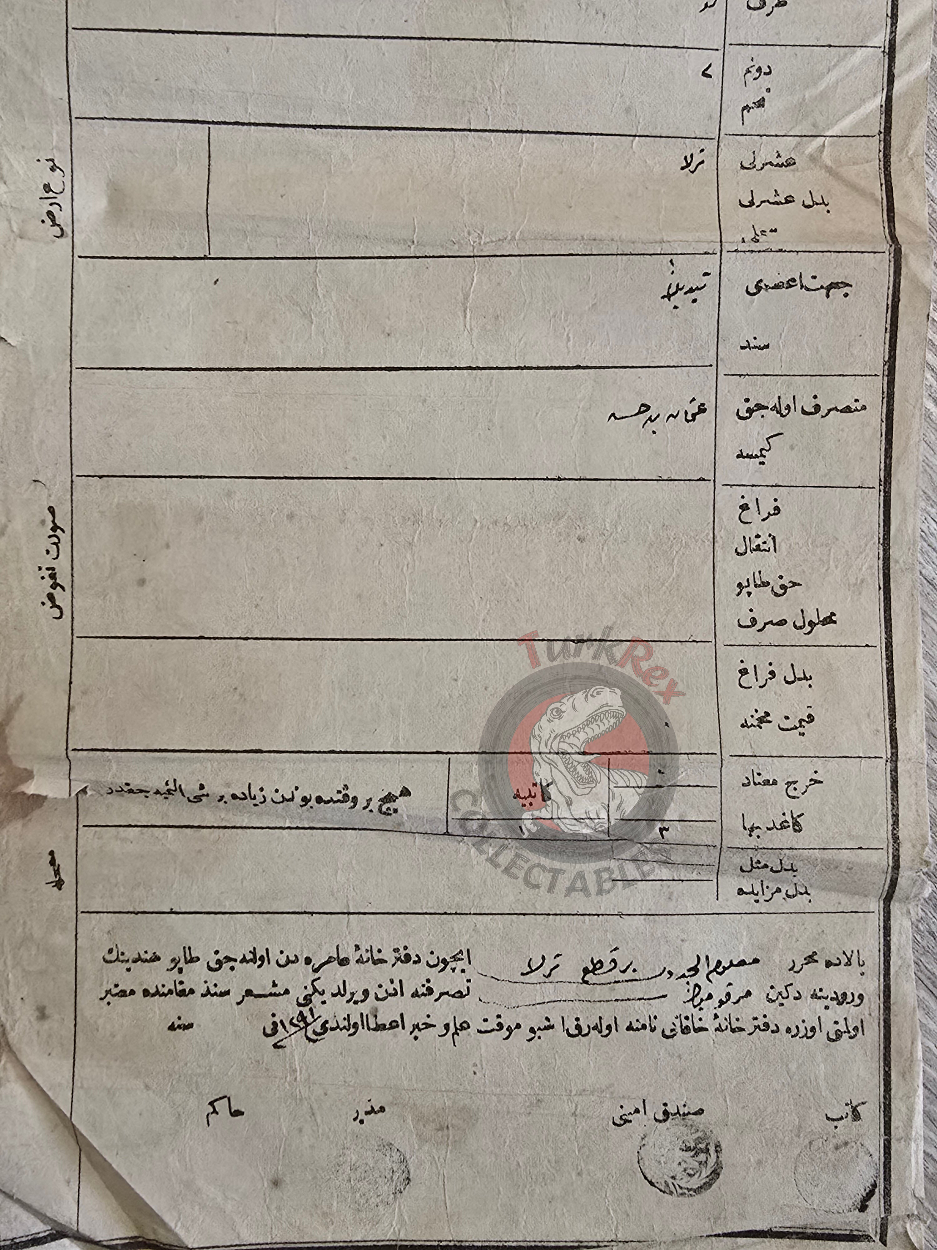 Ottoman 1875 Land Deed Field in İskeçe Xanthi Greece Title Muslim Family Greek Balkans