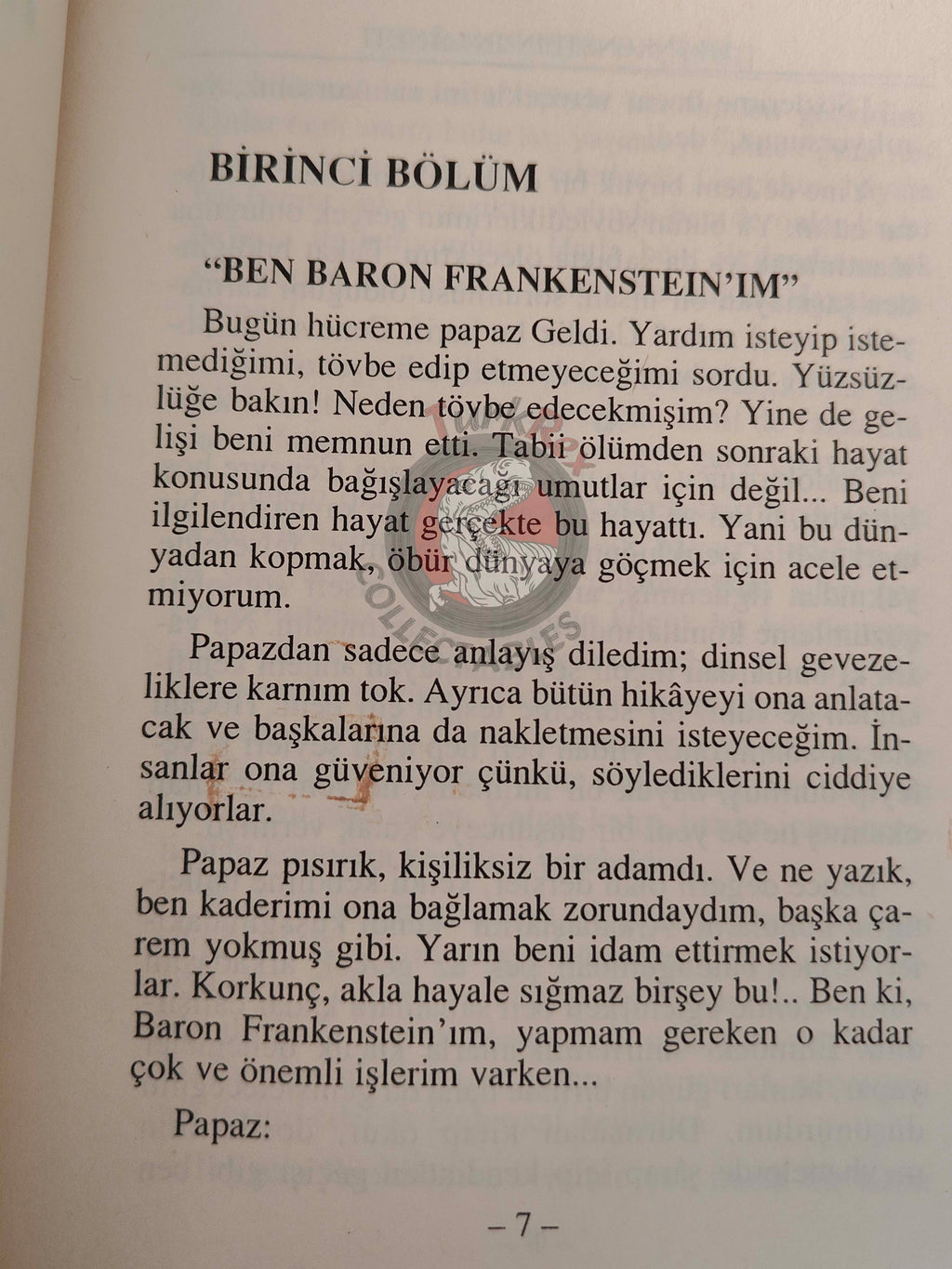 Jean Gennaro – The Curse of Frankenstein 2000 1st Turkish Book Turkey
