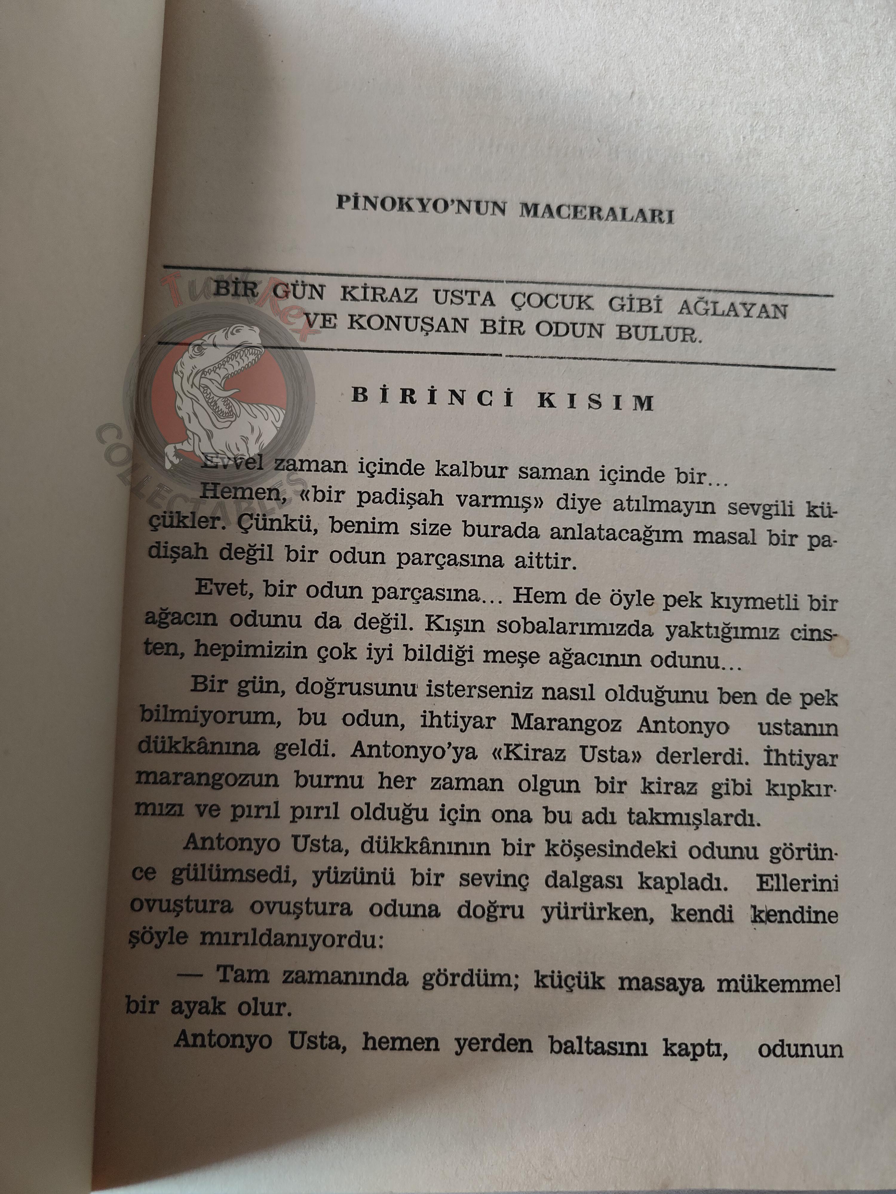 Carlo Collodi – Pinocchio 1965 Turkish Book Turkey Illustrated