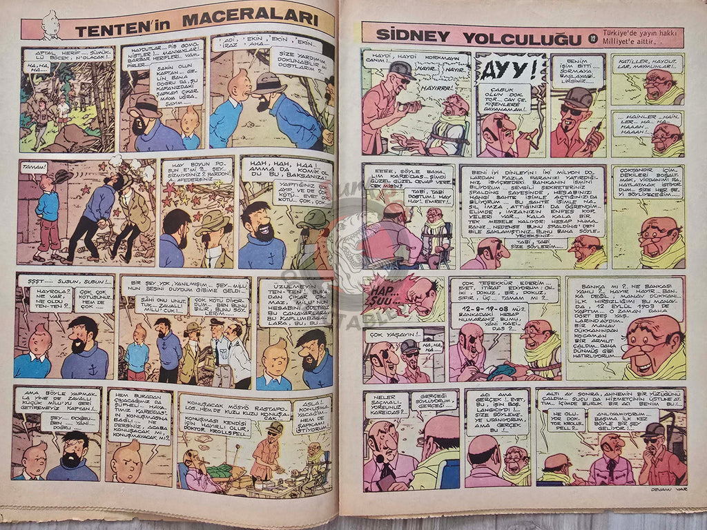 Milliyet Çocuk #12 1972 Turkish Comic Mag Turkey Tintin Jim Lacy Il Colonnello Caster’Bum Graham Bell