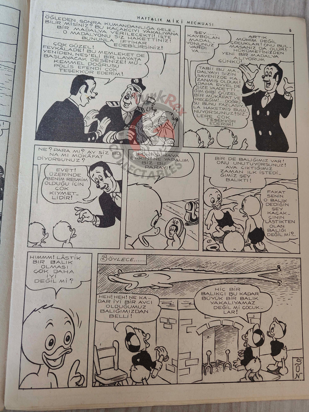 Mickey Mouse Mag #57 1963 Turkish Comic Turkey Walt Disney Donald Duck Goofy