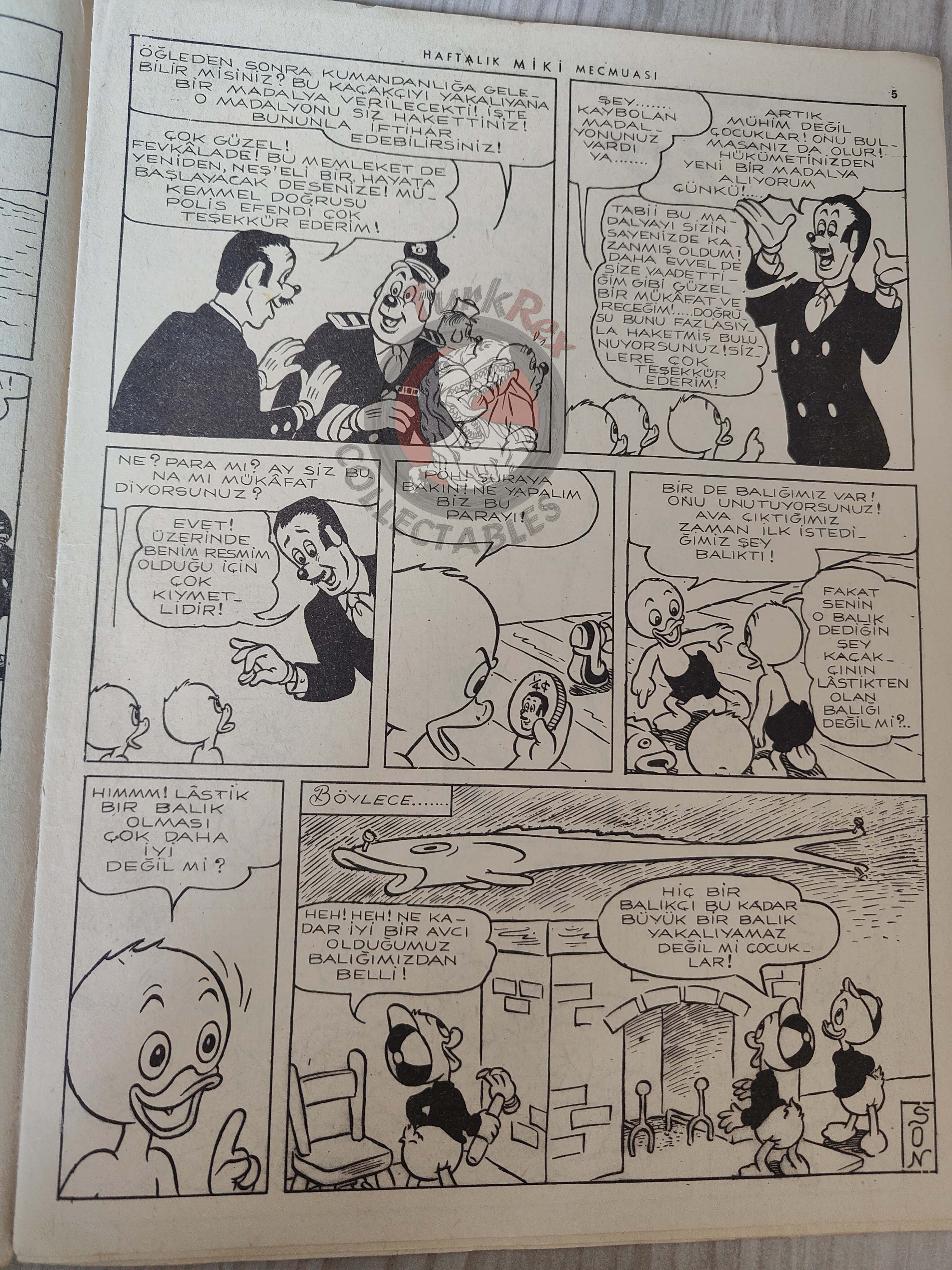 Mickey Mouse Mag #57 1963 Turkish Comic Turkey Walt Disney Donald Duck Goofy