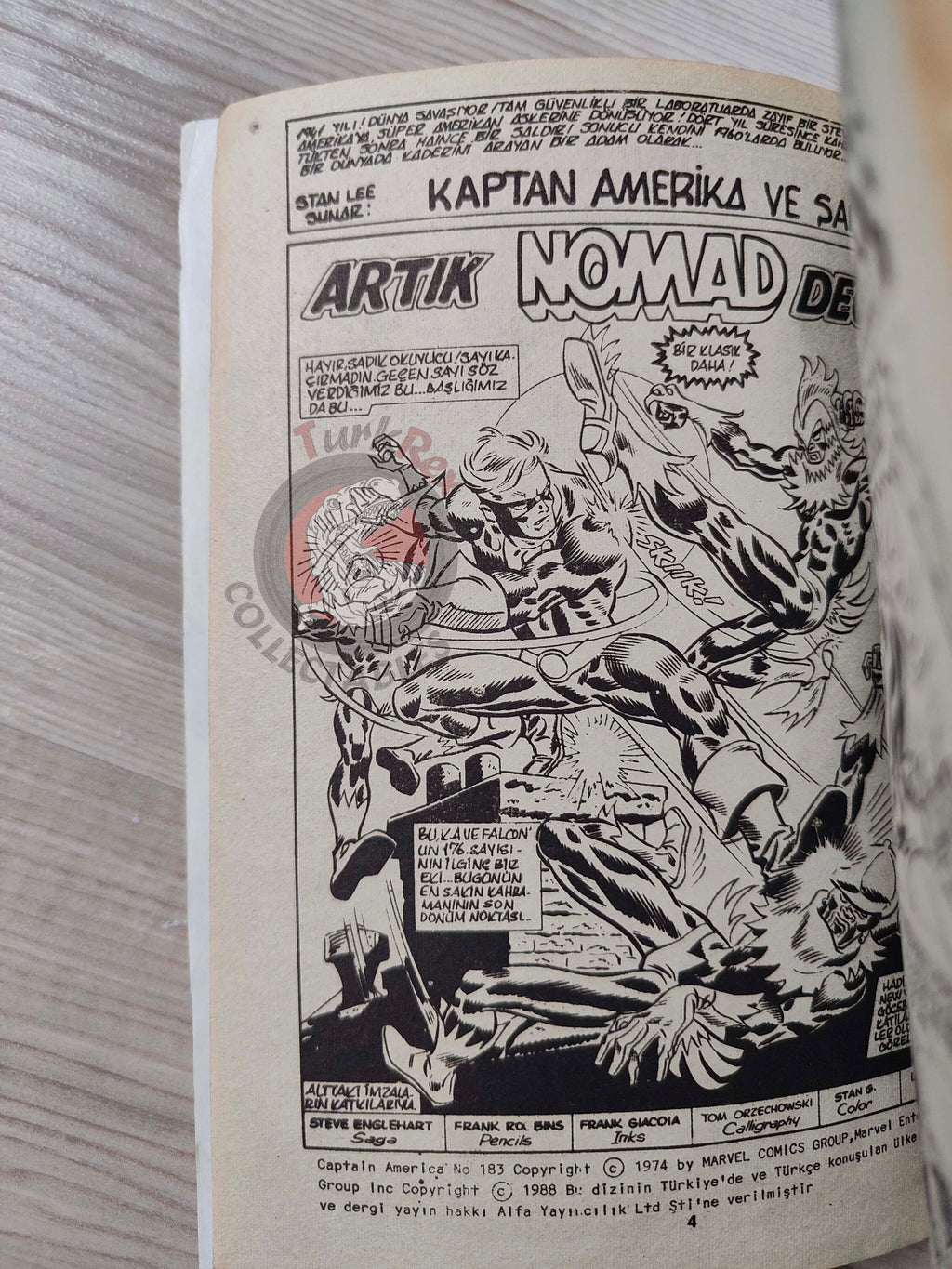 Captain America – Issue #8 1988 Turkish Comic Turkey #183 #184 #185 #186
