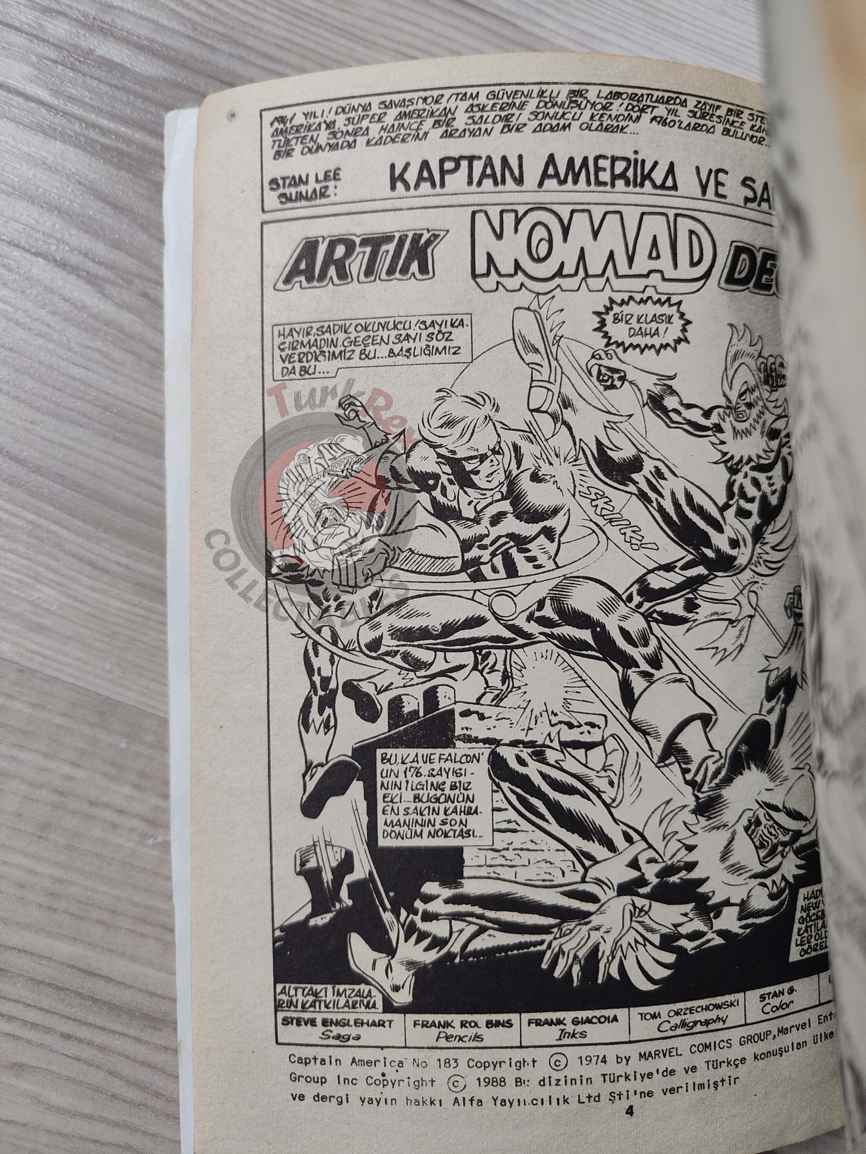 Captain America – Issue #8 1988 Turkish Comic Turkey #183 #184 #185 #186