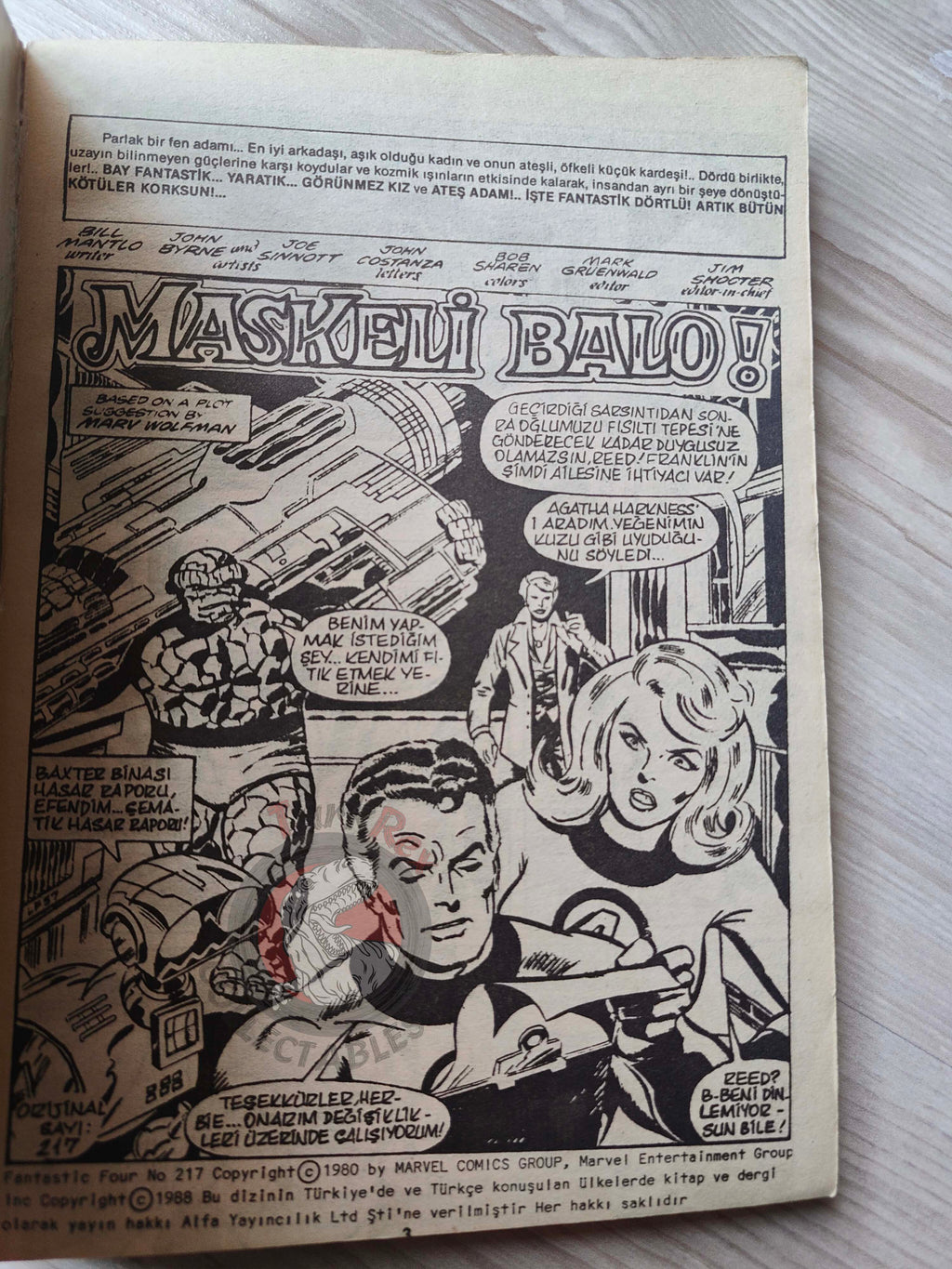 Fantastic Four Volume #5 1989 Turkish Comic Turkey #217 - #224