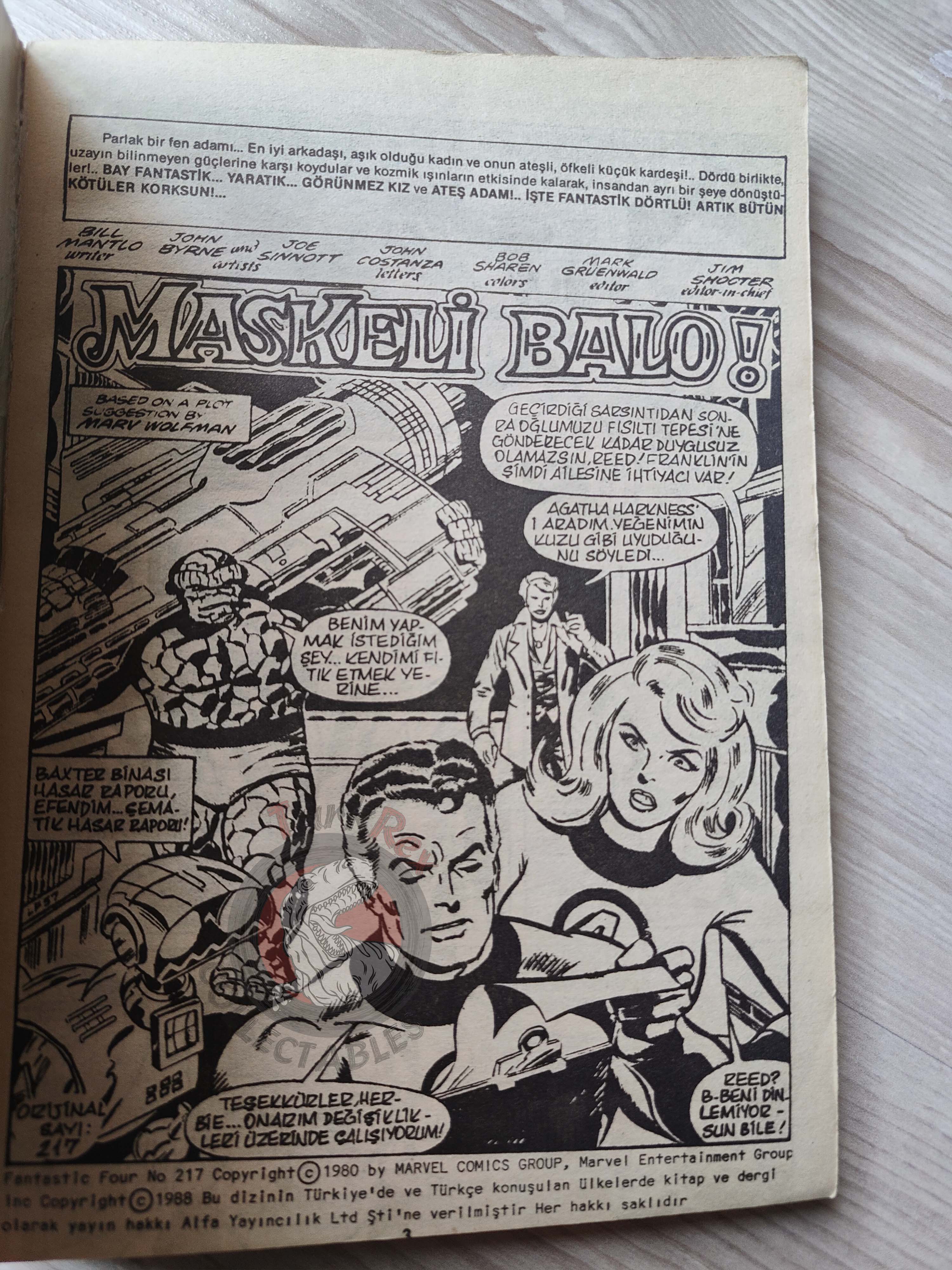 Fantastic Four Volume #5 1989 Turkish Comic Turkey #217 - #224