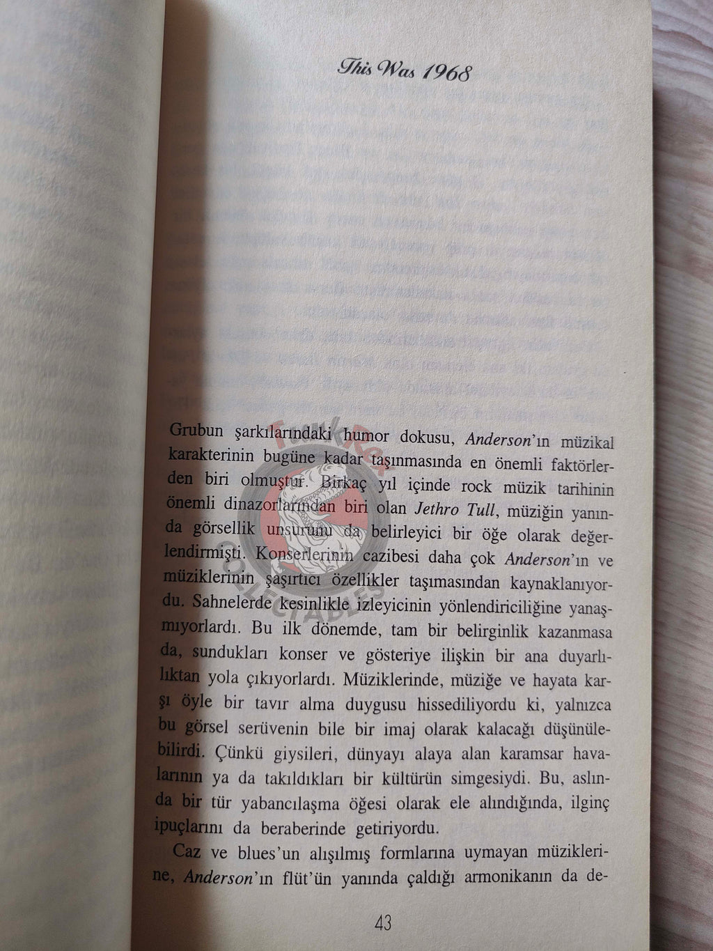 Jethro Tull Biography Book 2000 by Turkish Writer Book Turkey