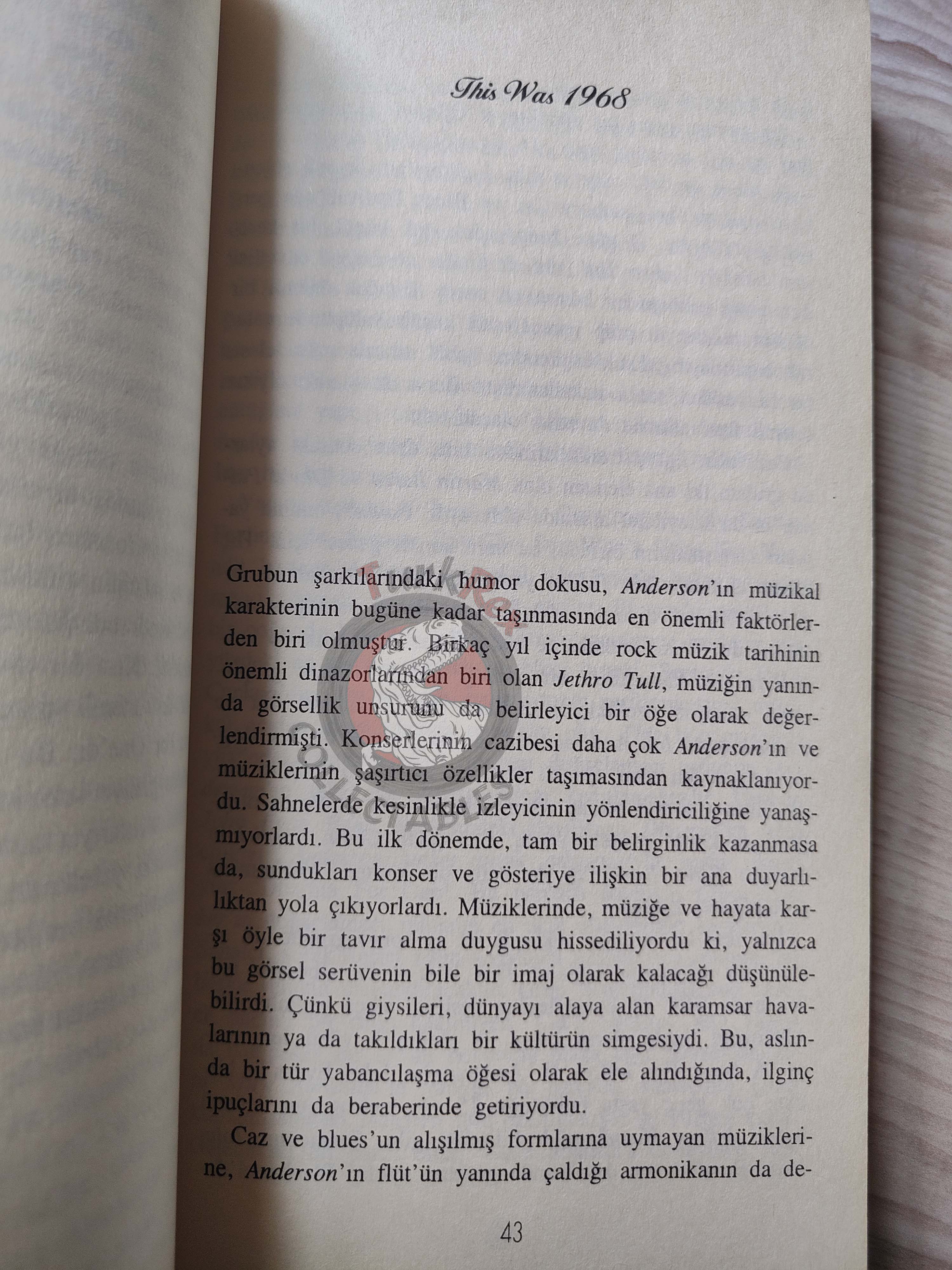 Jethro Tull Biography Book 2000 by Turkish Writer Book Turkey