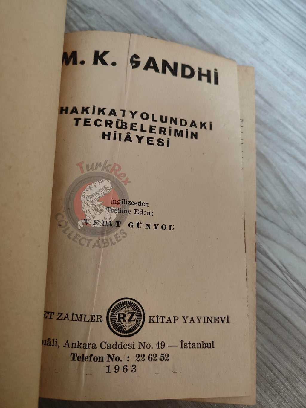 Mahatma Gandhi – The Story of My Experiments with Truth 1963 HC 1st Turkish Book Turkey