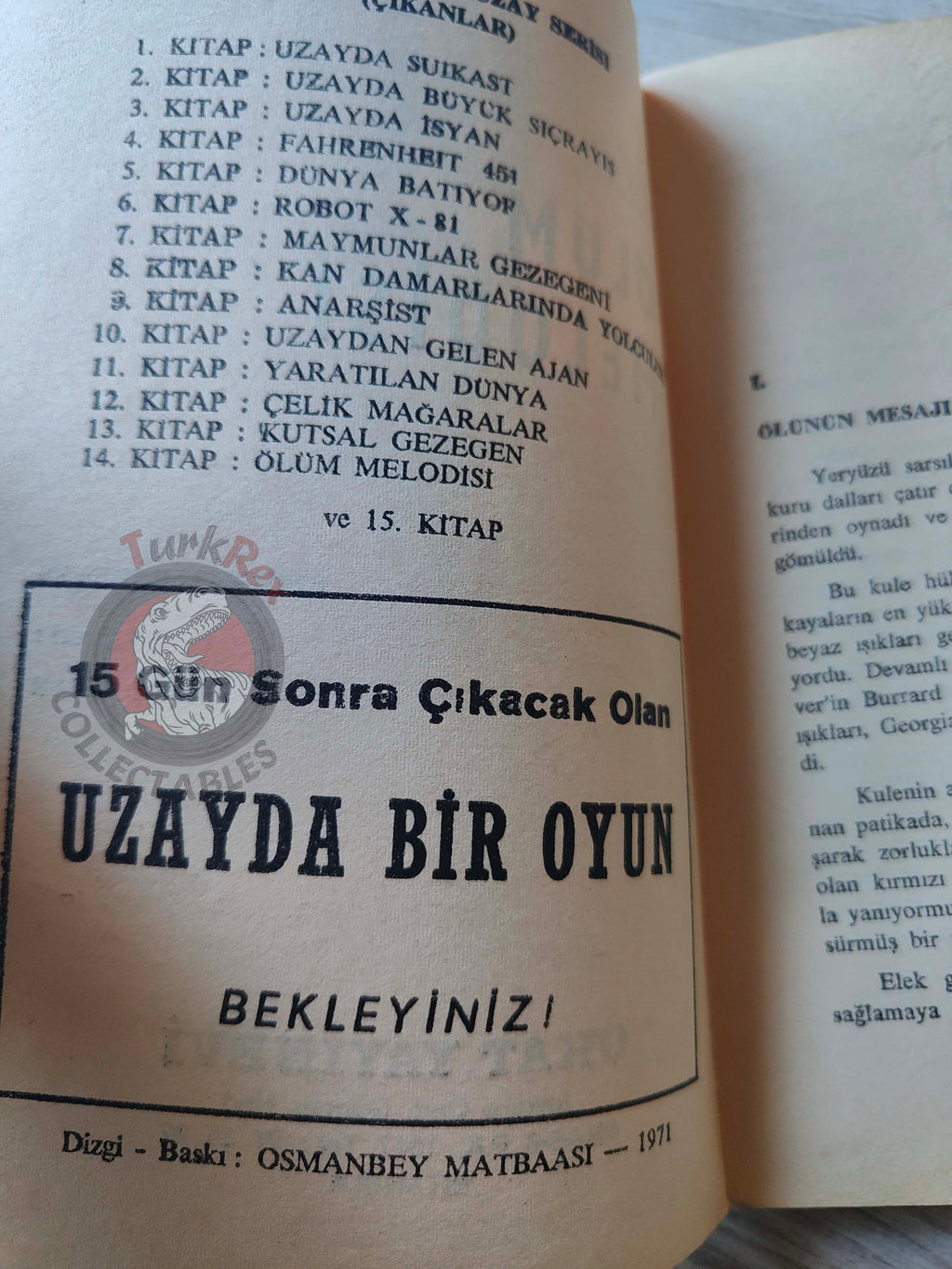 Kenneth Robeson – Murder Melody / Doc Savage 1971 1st Turkish Book Turkey