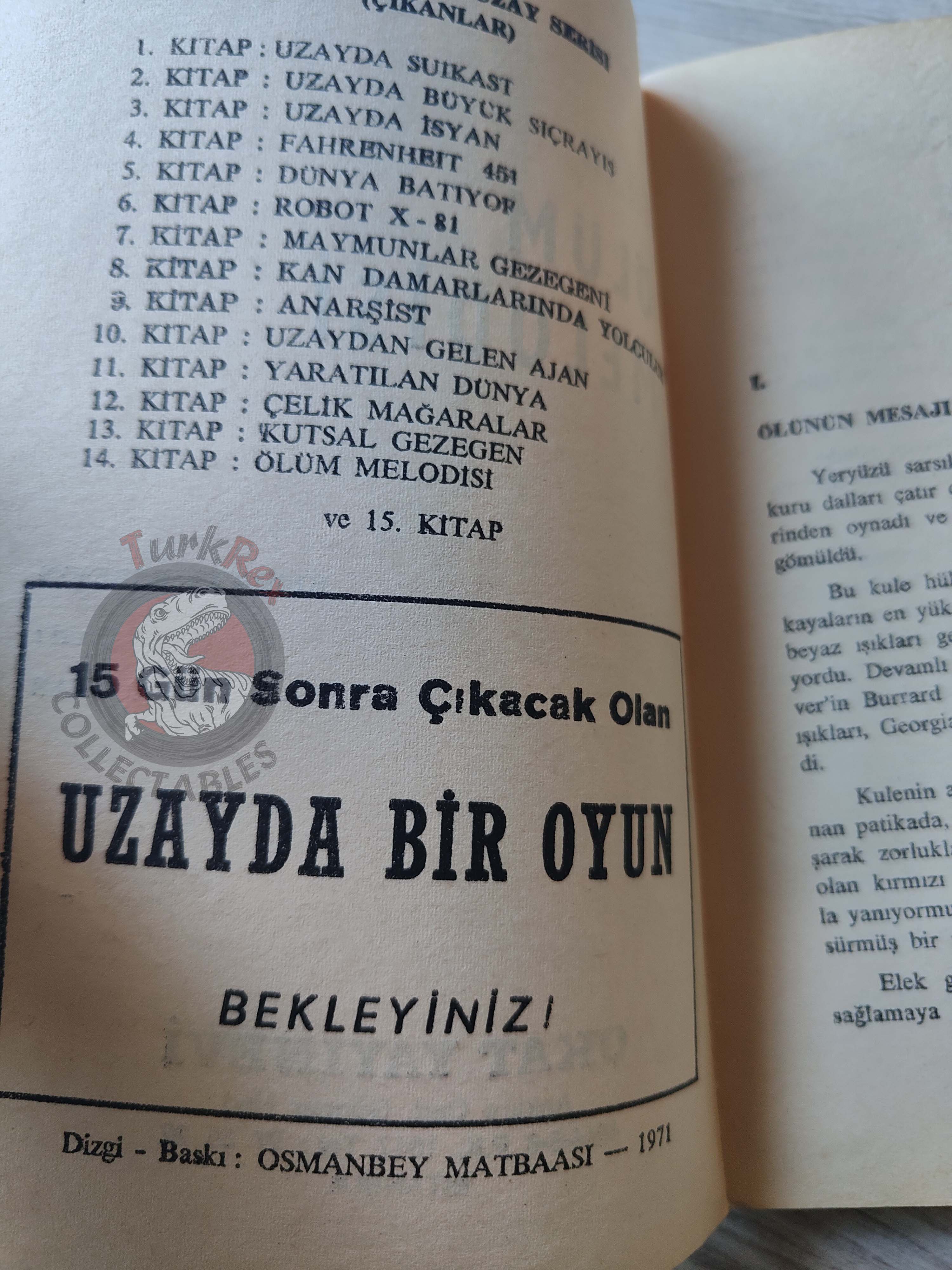 Kenneth Robeson – Murder Melody / Doc Savage 1971 1st Turkish Book Turkey