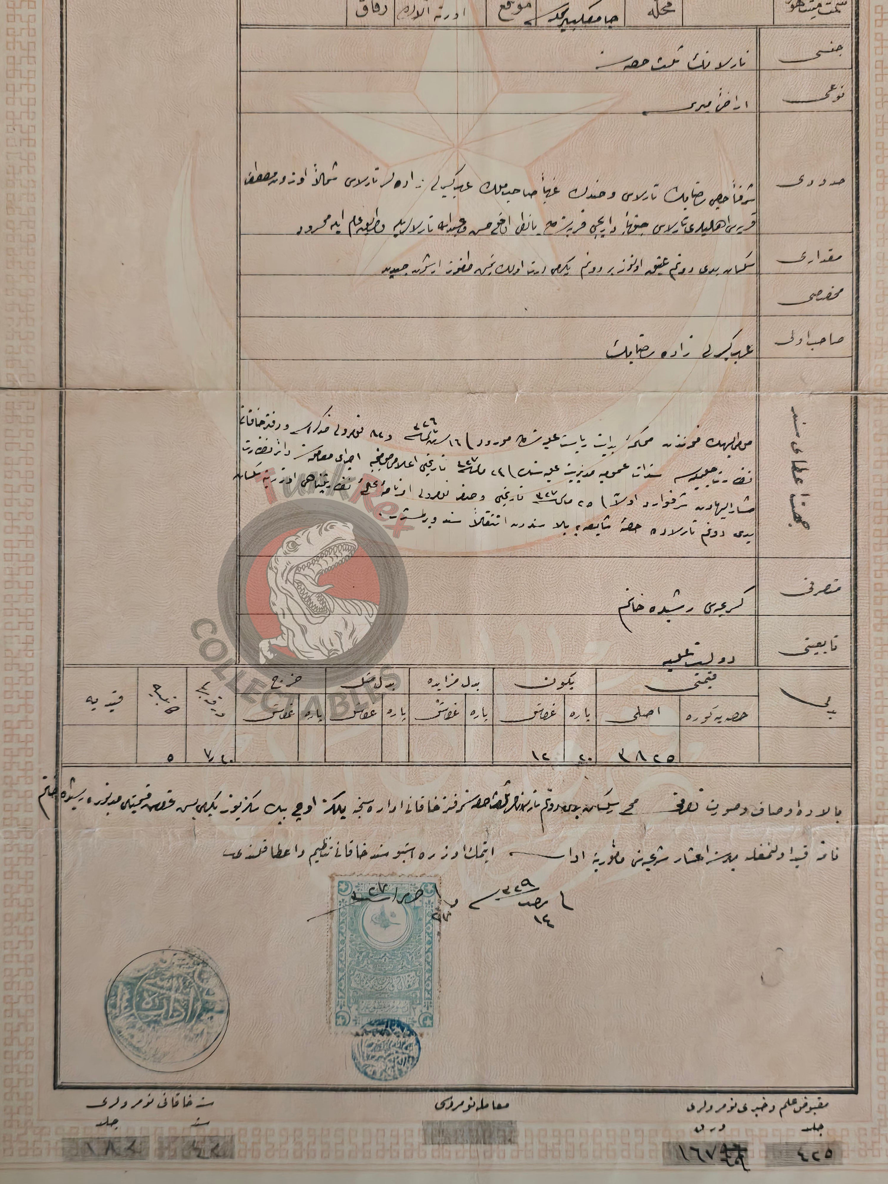 Ottoman 1911 Land Deed Field in Bolu Düzce Title Muslim Citizens Arapgirlizade