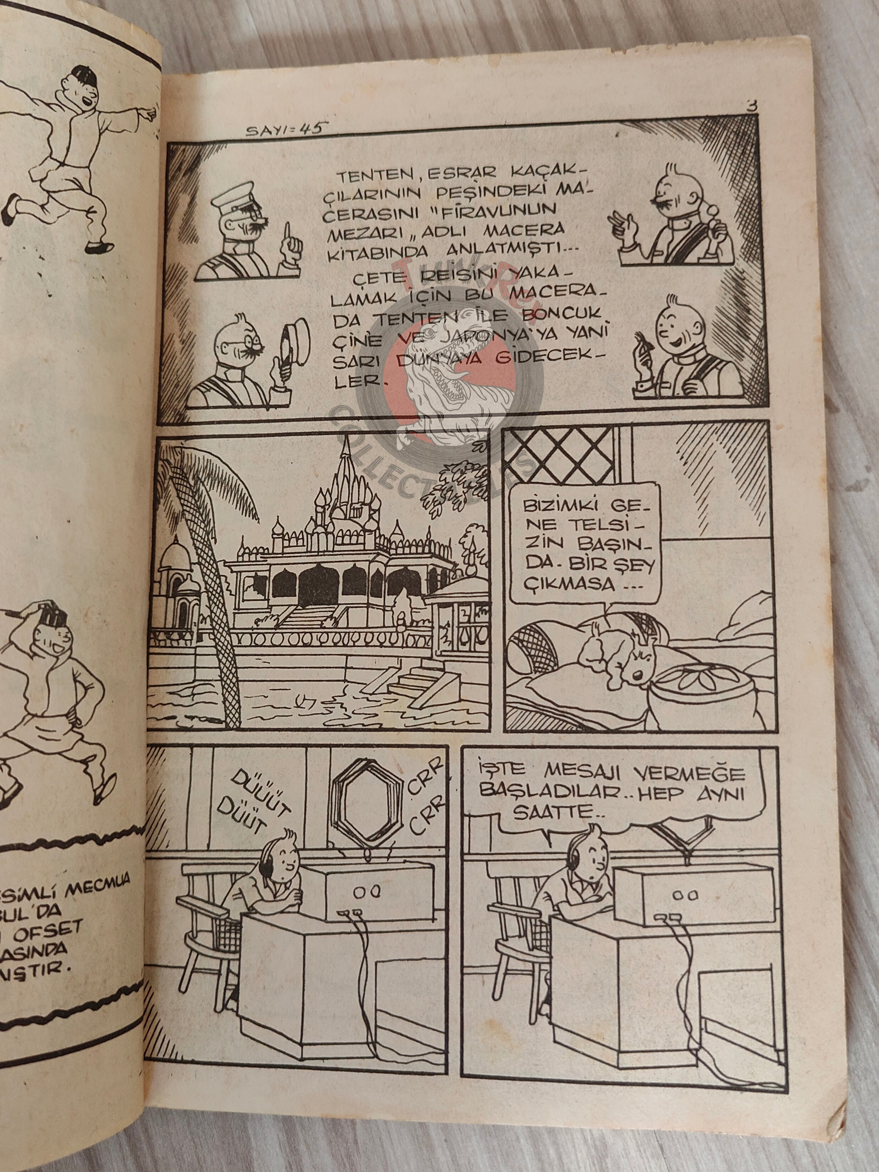 Tintin – The Blue Lotus 1965 Turkish Edition Comic Turkey