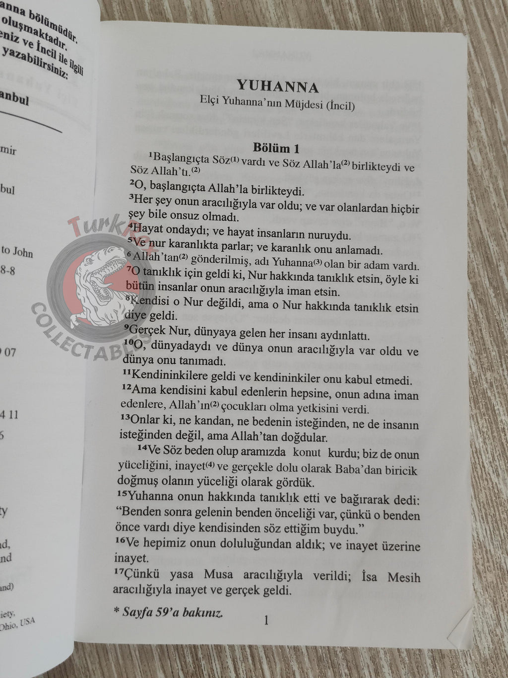 The Gospel of John Bible 2013 Turkish Book New Testament