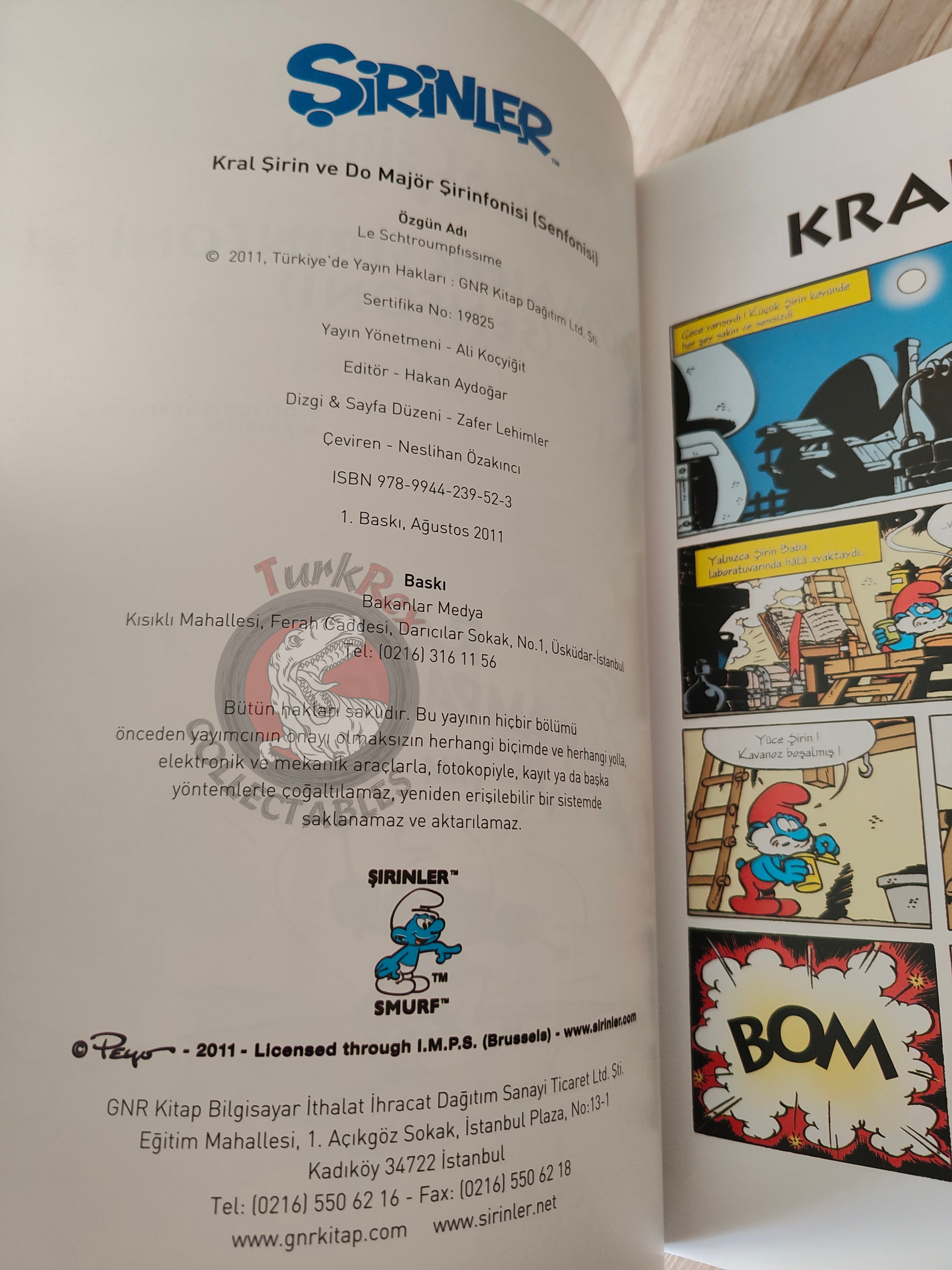 The Smurfs #2 The Smurf King 2011 Turkish Comic Turkey Schtroumpf
