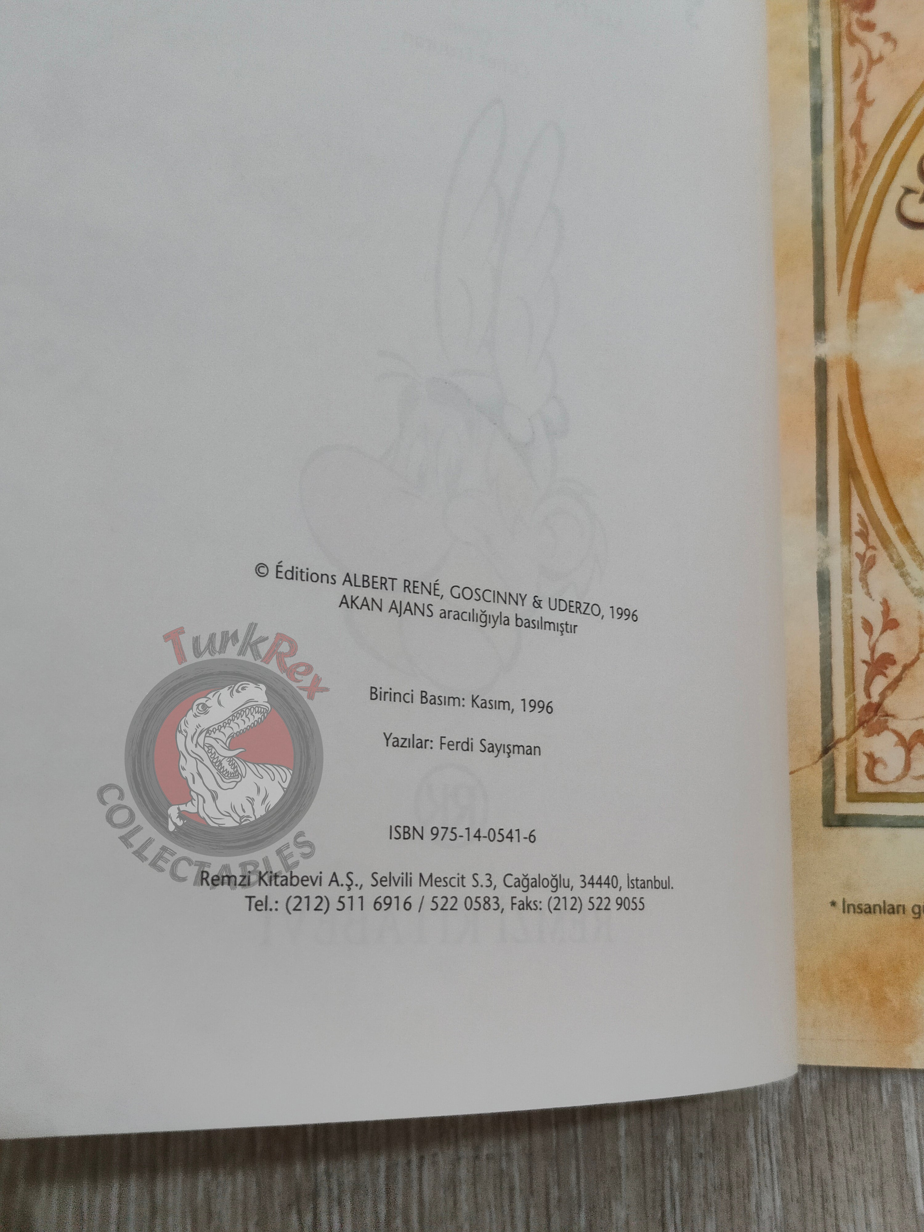 Asterix – Asterix and the Magic Carpet 1996 1st Edition Turkish Edition Comic Turkey