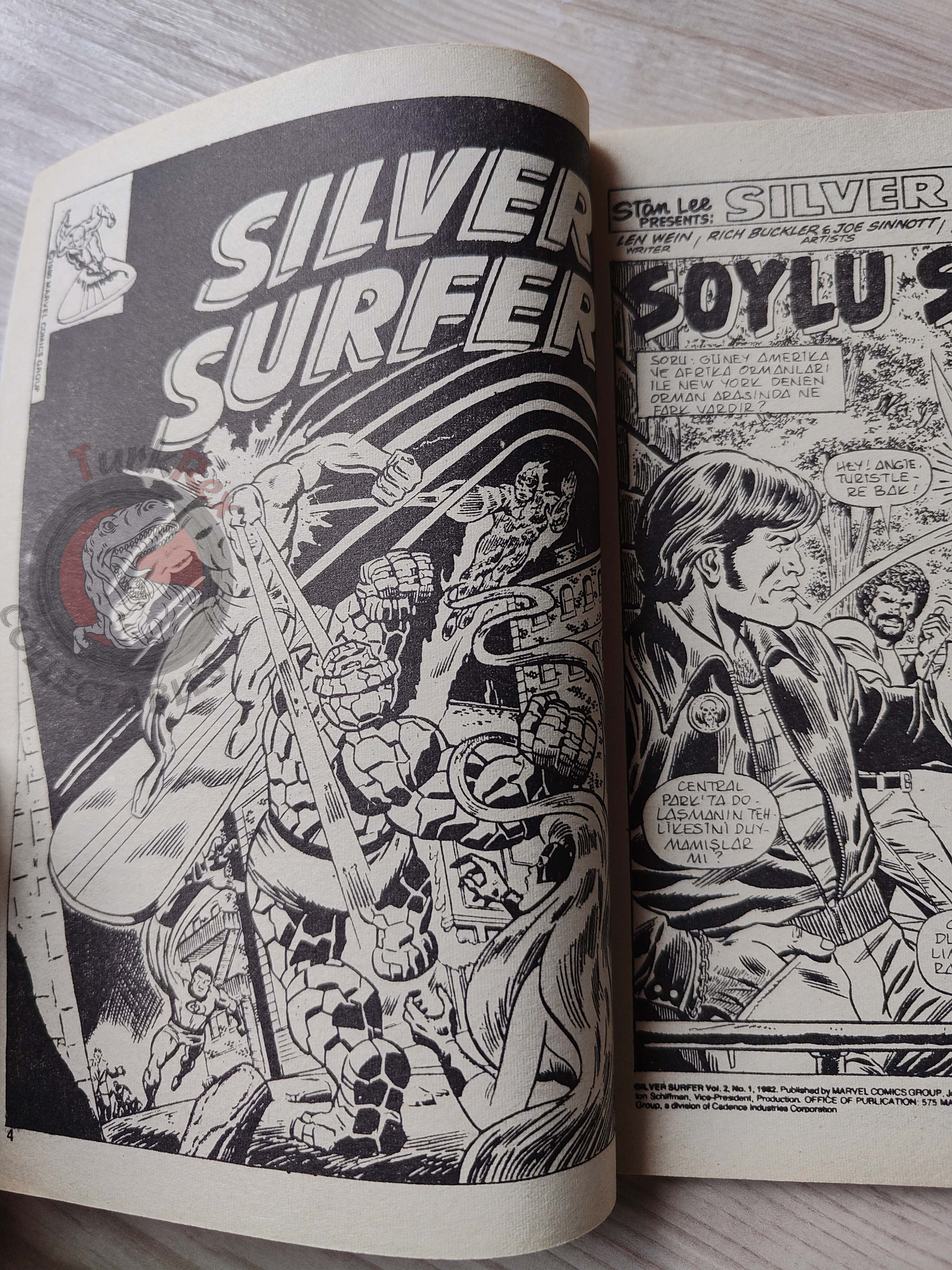 Silver Surfer #10 1988 Turkish Comic Turkey Fantastic Four #155 #156 #157 Fantasy Masterpieces #12