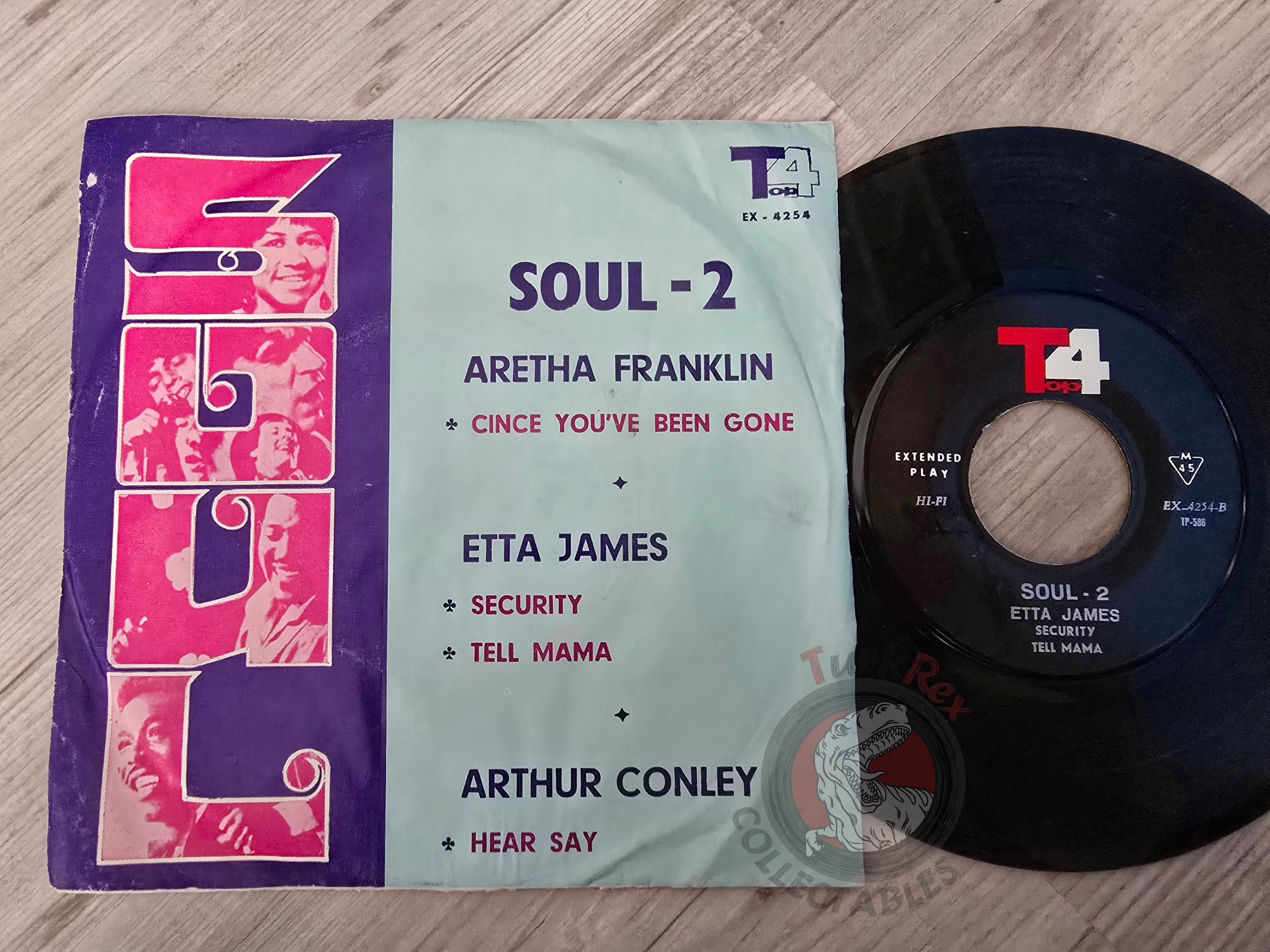 Soul 2 - Aretha Franklin / Etta James / Arthur Conley 7" Iran Pressing Vinyl Iranian Edition