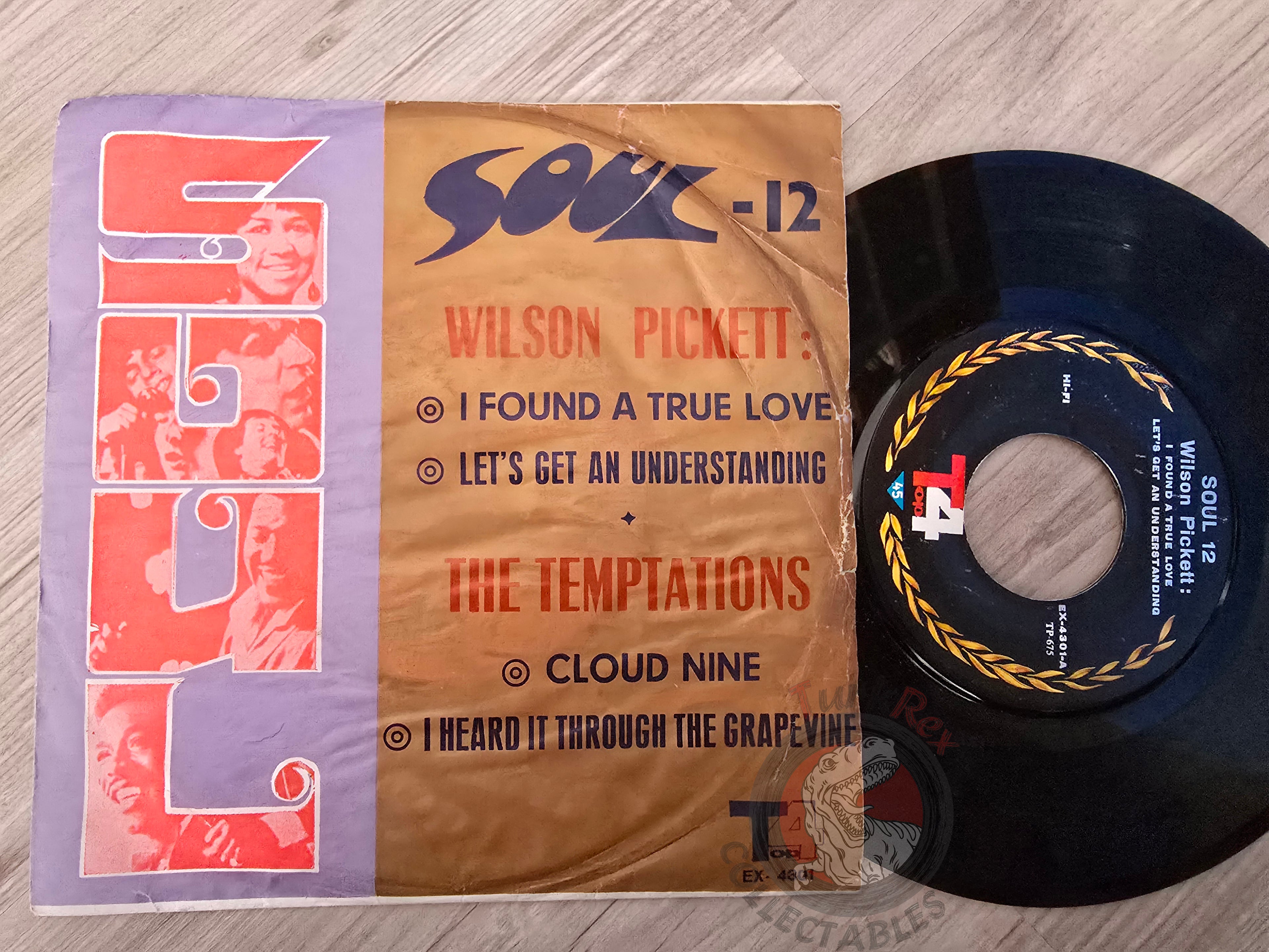 Soul 12 - Wilson Pickett / The Temptations 7" Iran Pressing Vinyl Iranian Edition