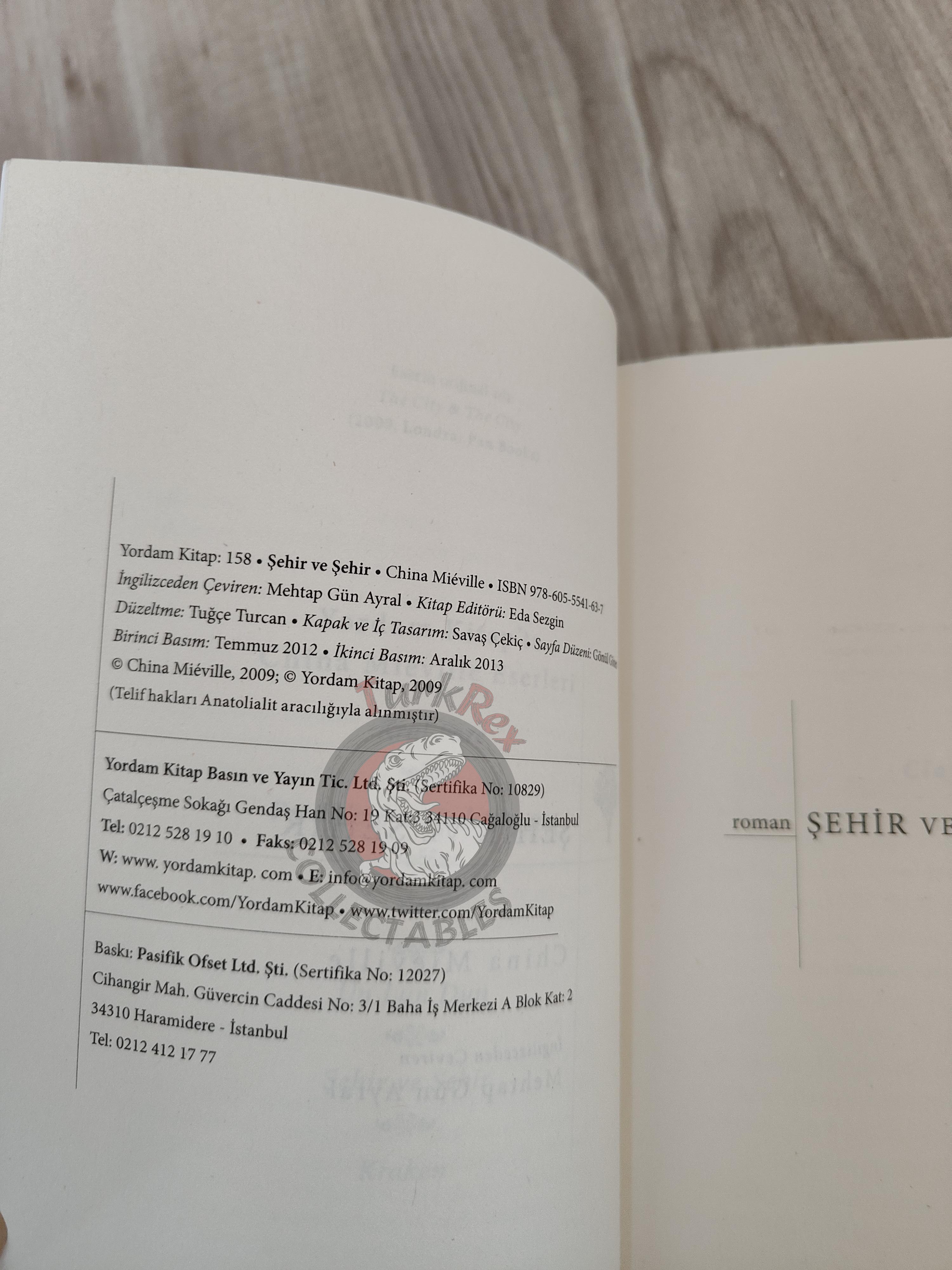 China Miéville – The City & The City 2013 Turkish Book Turkey