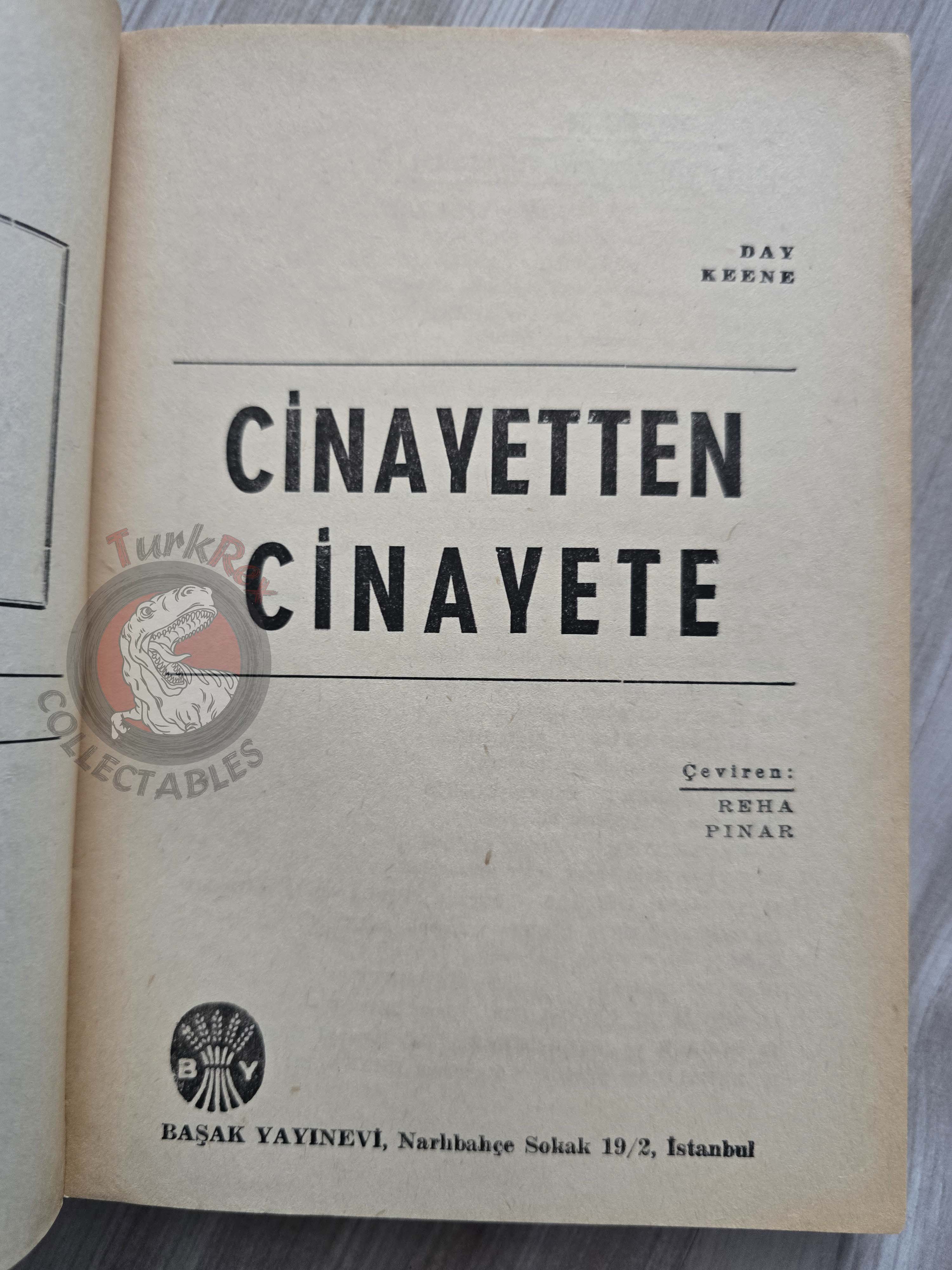 Jim Charters – Murder on the Side 1968 1st Turkish Book Turkey Day Keene