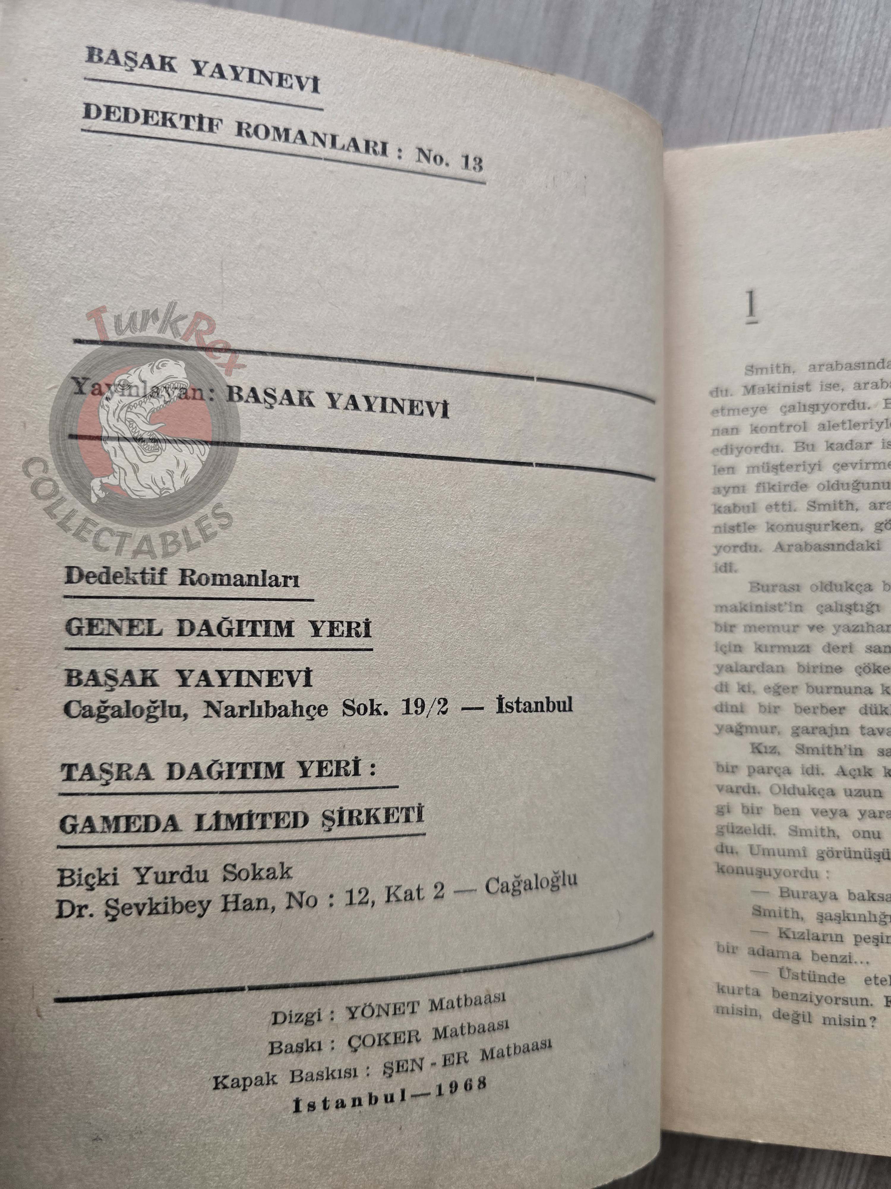 Cleve Adams – The Crooking Finger 1968 1st Turkish Book Turkey Reed Smith