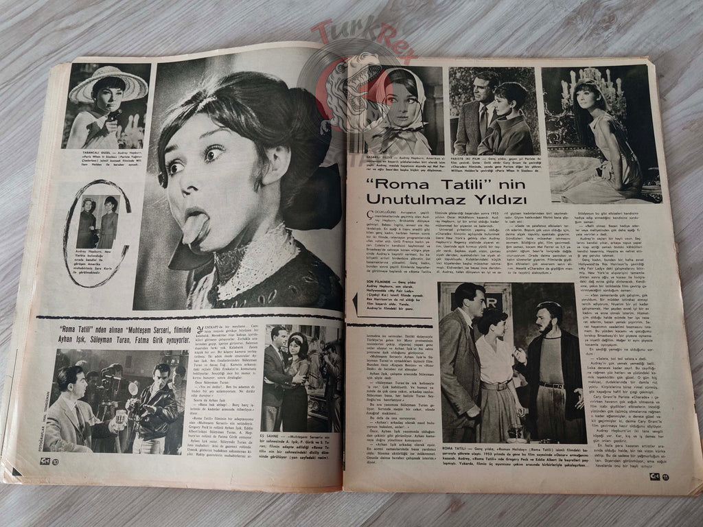 Ses 1964 Audrey Hepburn Turkish Mag Turkey Robert Mitchum Carroll Baker Letitia Roman