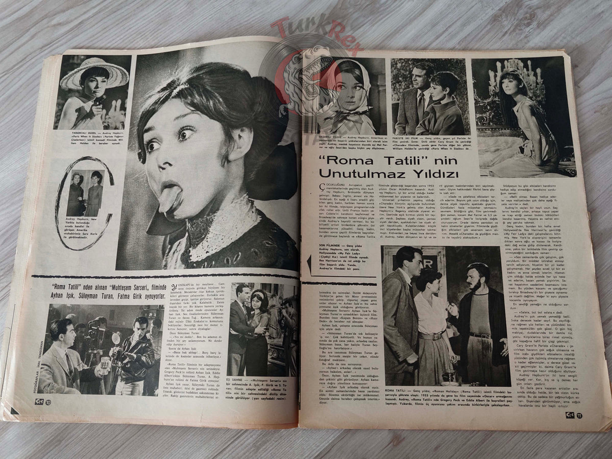 Ses 1964 Audrey Hepburn Turkish Mag Turkey Robert Mitchum Carroll Baker Letitia Roman