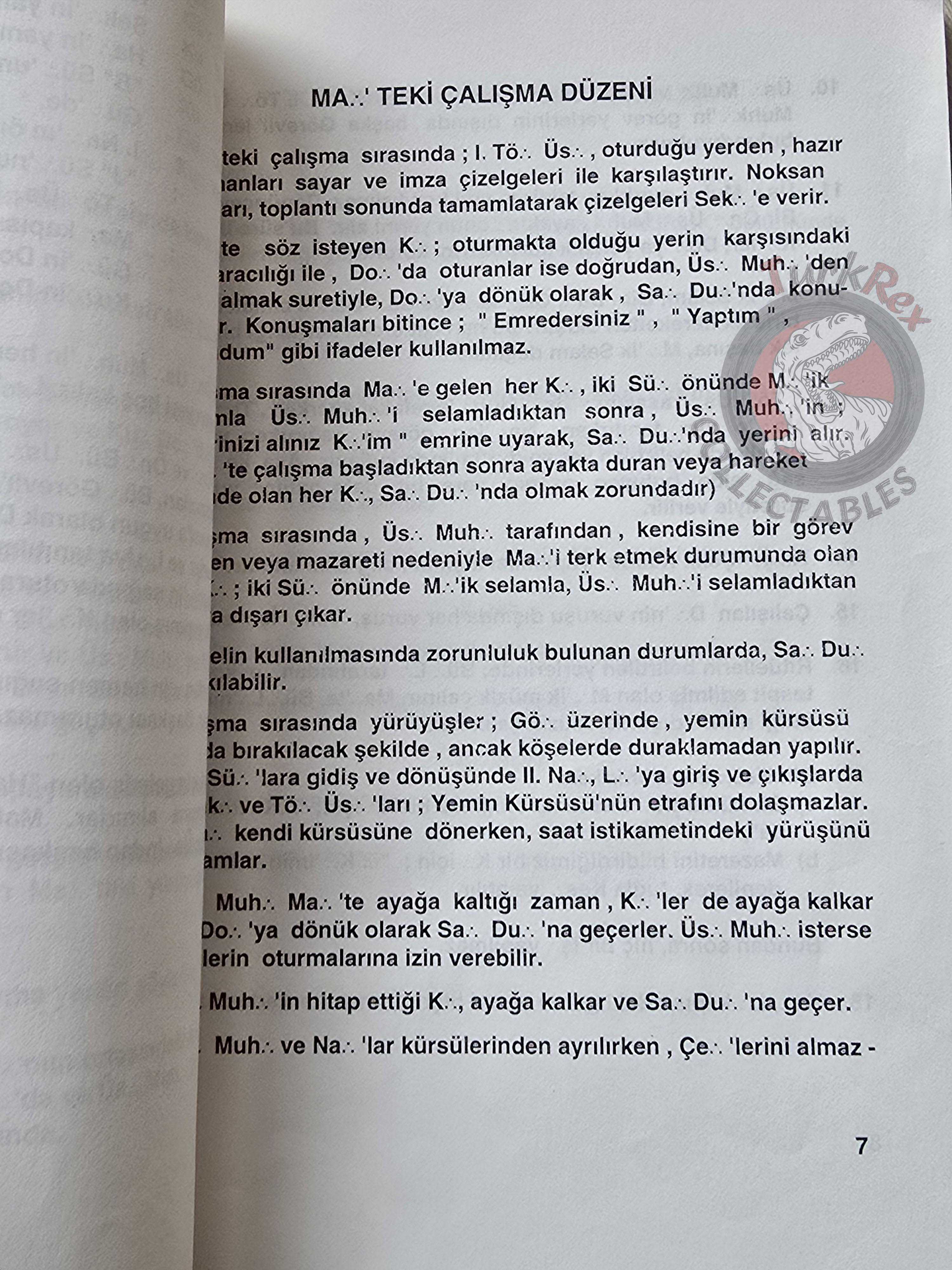 Turkish Freemasonry 1st Degree Ritual Apprentice 1995 Booklet Masonic Masons of Turkey