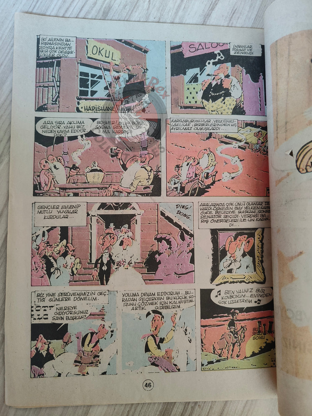 Lucky Luke #1 Les Rivaux de Painful Gulch 1990s Turkish Comic Turkey