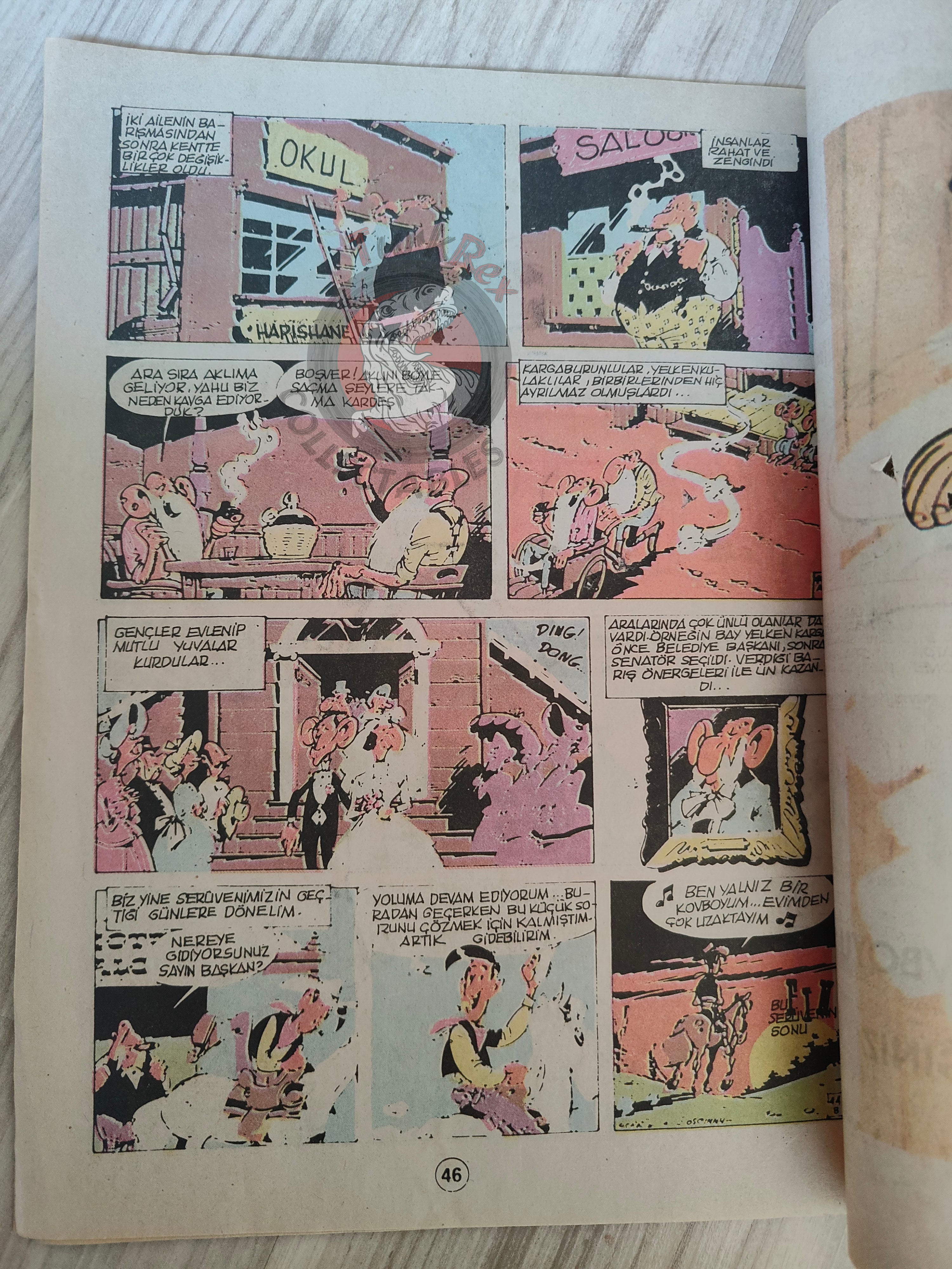 Lucky Luke #1 Les Rivaux de Painful Gulch 1990s Turkish Comic Turkey