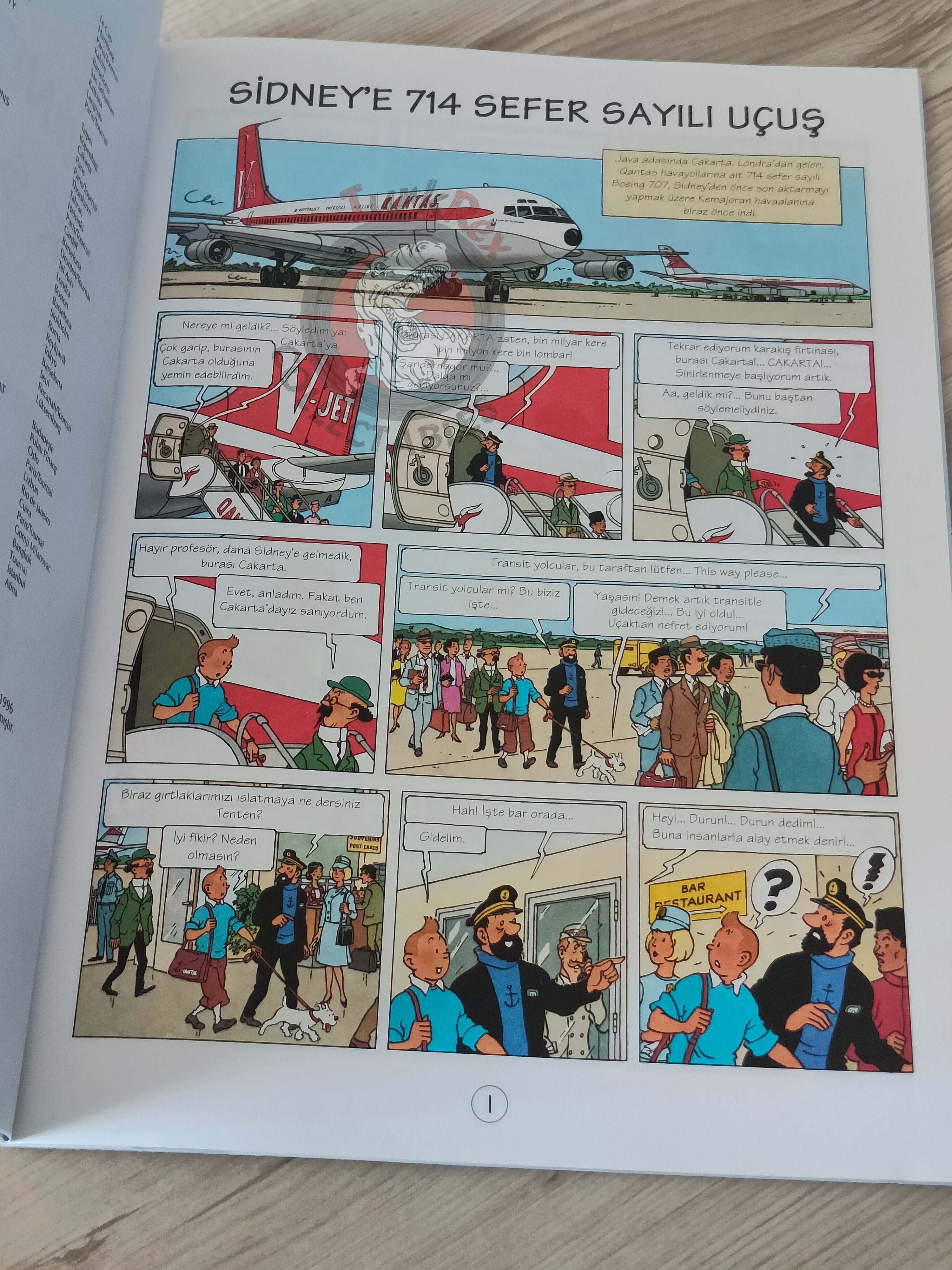 Tintin – Flight 714 to Sydney 1998 Turkish Edition Comic Turkey 2nd YKY
