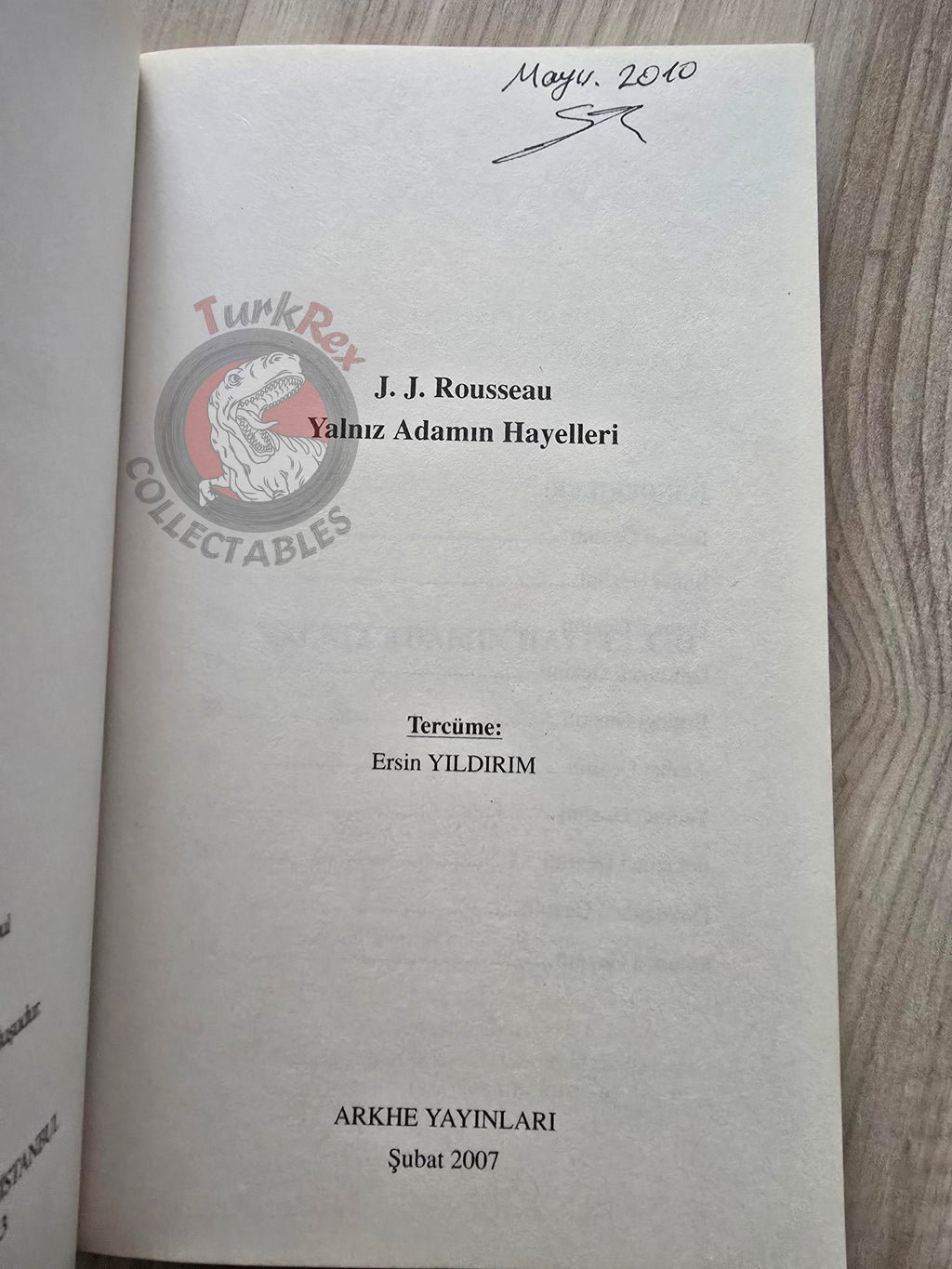 Jean-Jacques Rousseau – Reveries of a Solitary Walker 2007 Turkish Book Turkey 2