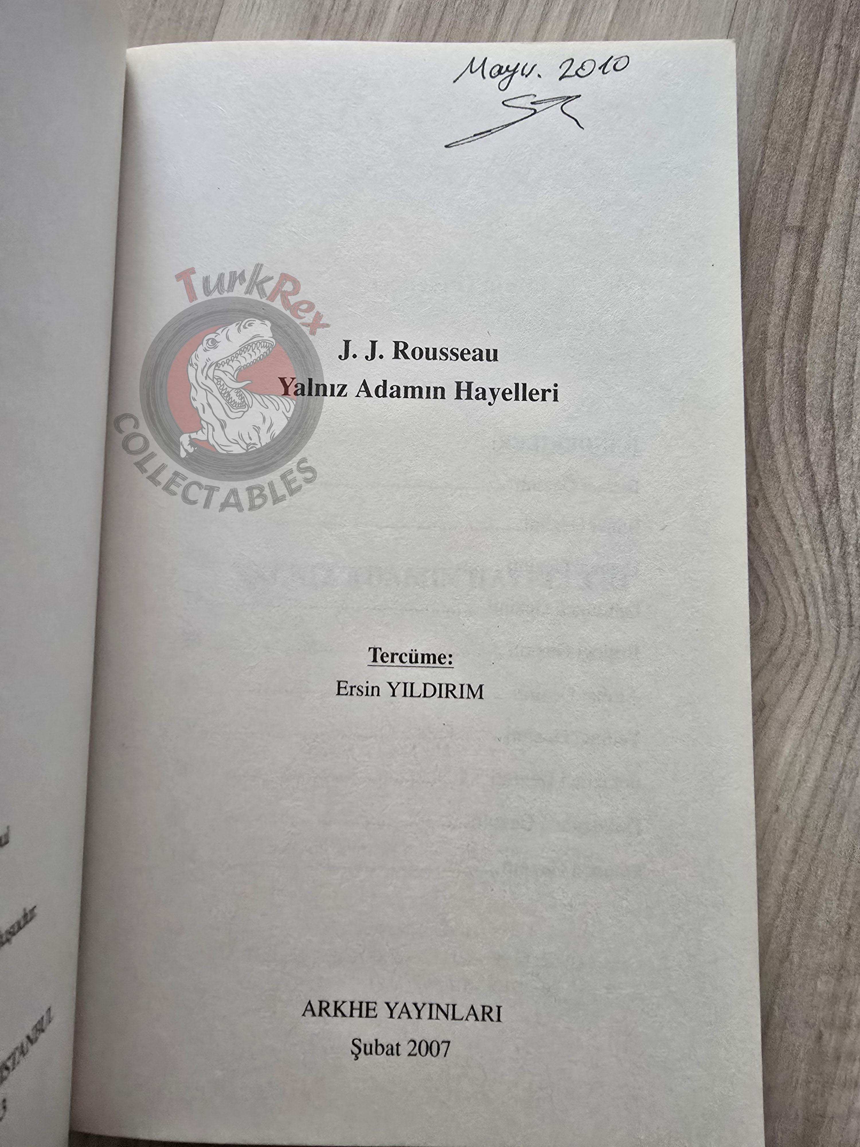 Jean-Jacques Rousseau – Reveries of a Solitary Walker 2007 Turkish Book Turkey 2