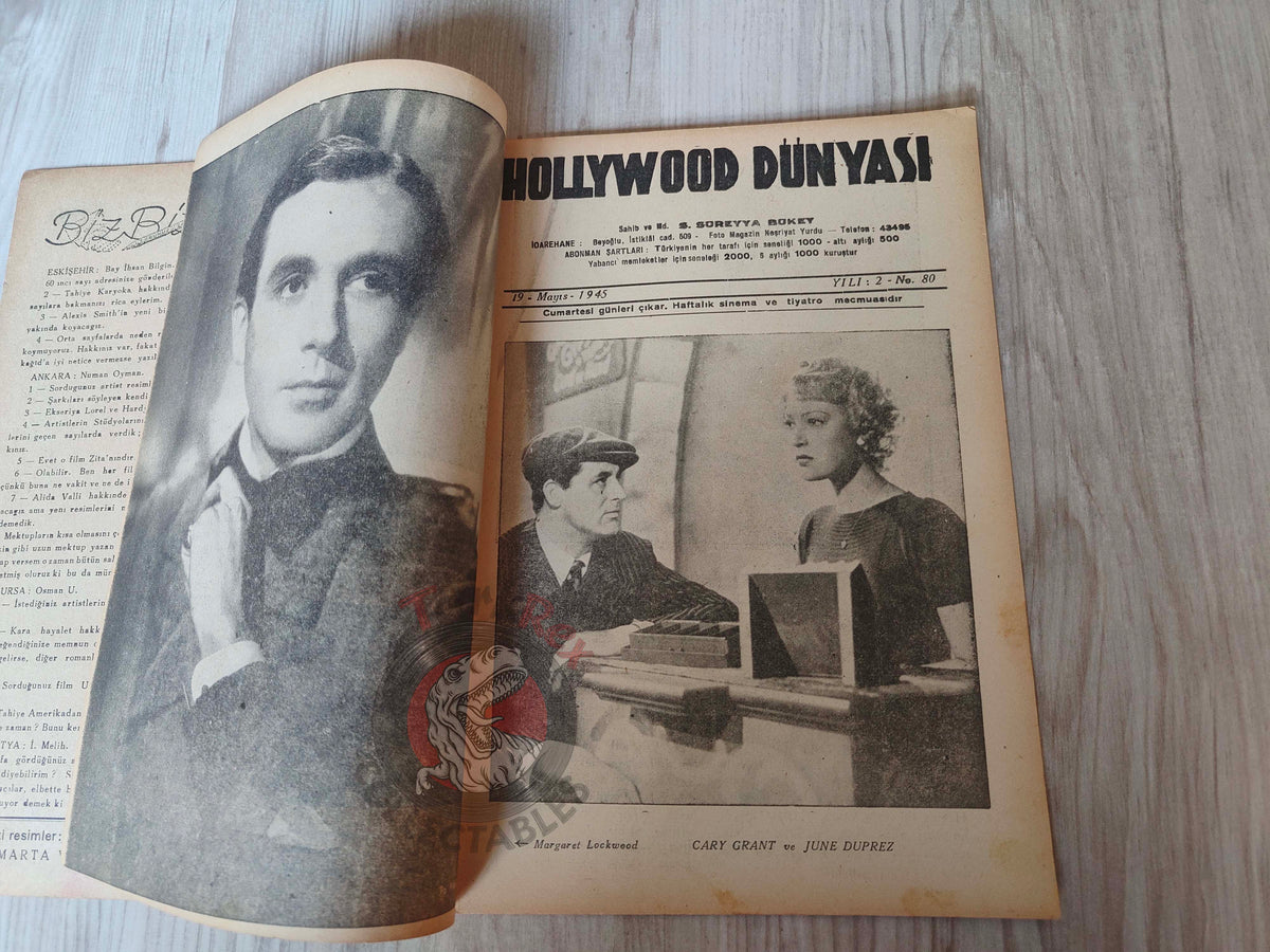 Hollywood Dünyası 1945 Joan Leslie Turkish Mag Turkey Phyllis Calvert Anna May Wong June Duprez