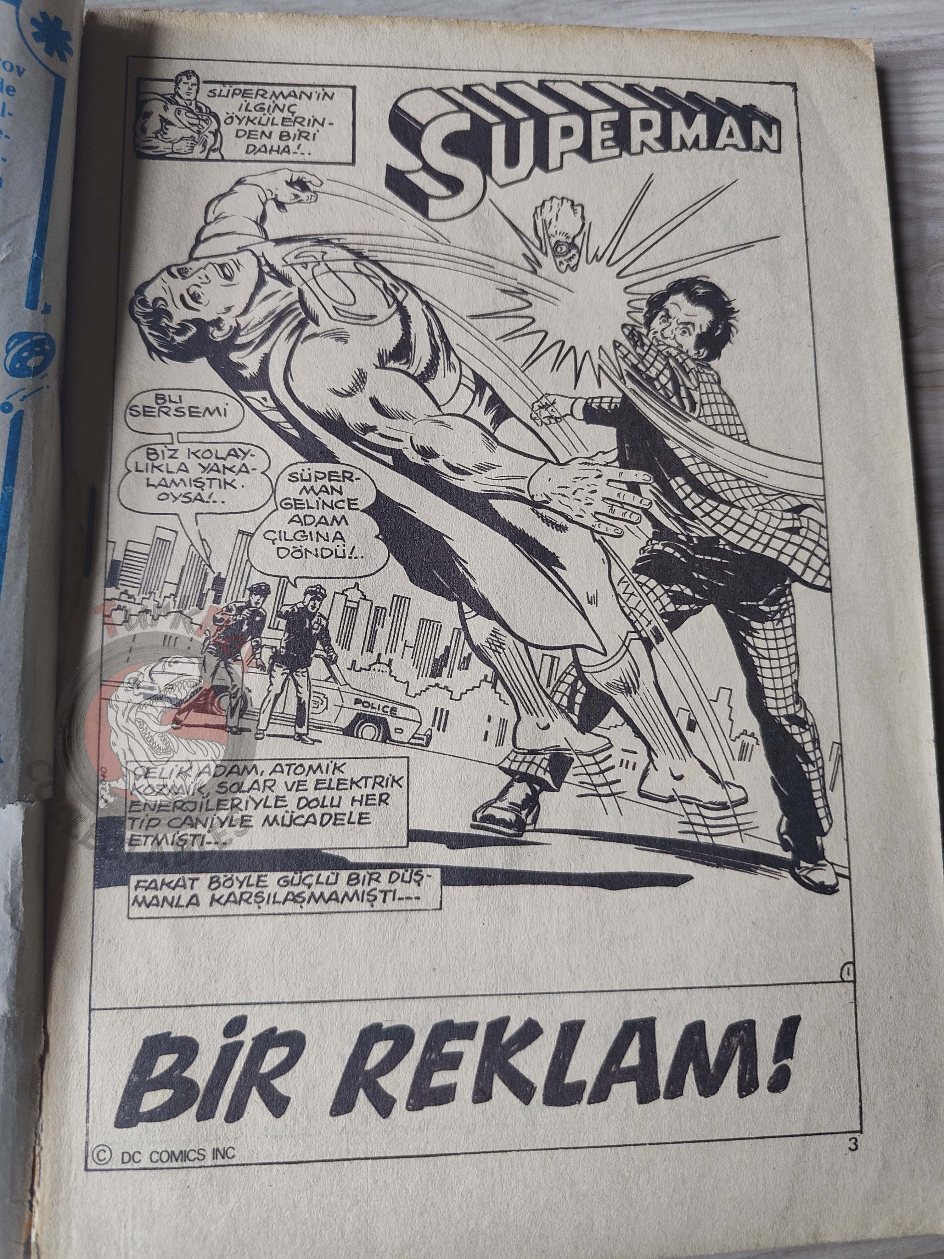Superman #54 1980 Turkish Comic Turkey #337 #290 #291 Action Comics #484 #485