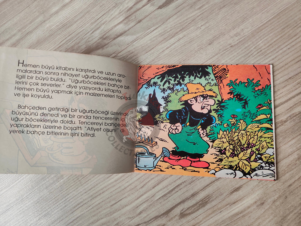 The Smurfs - Gurgelhals will Schlümpfe zaubern 1997 Turkish Book Turkey Die Schlümpfe Minibuch