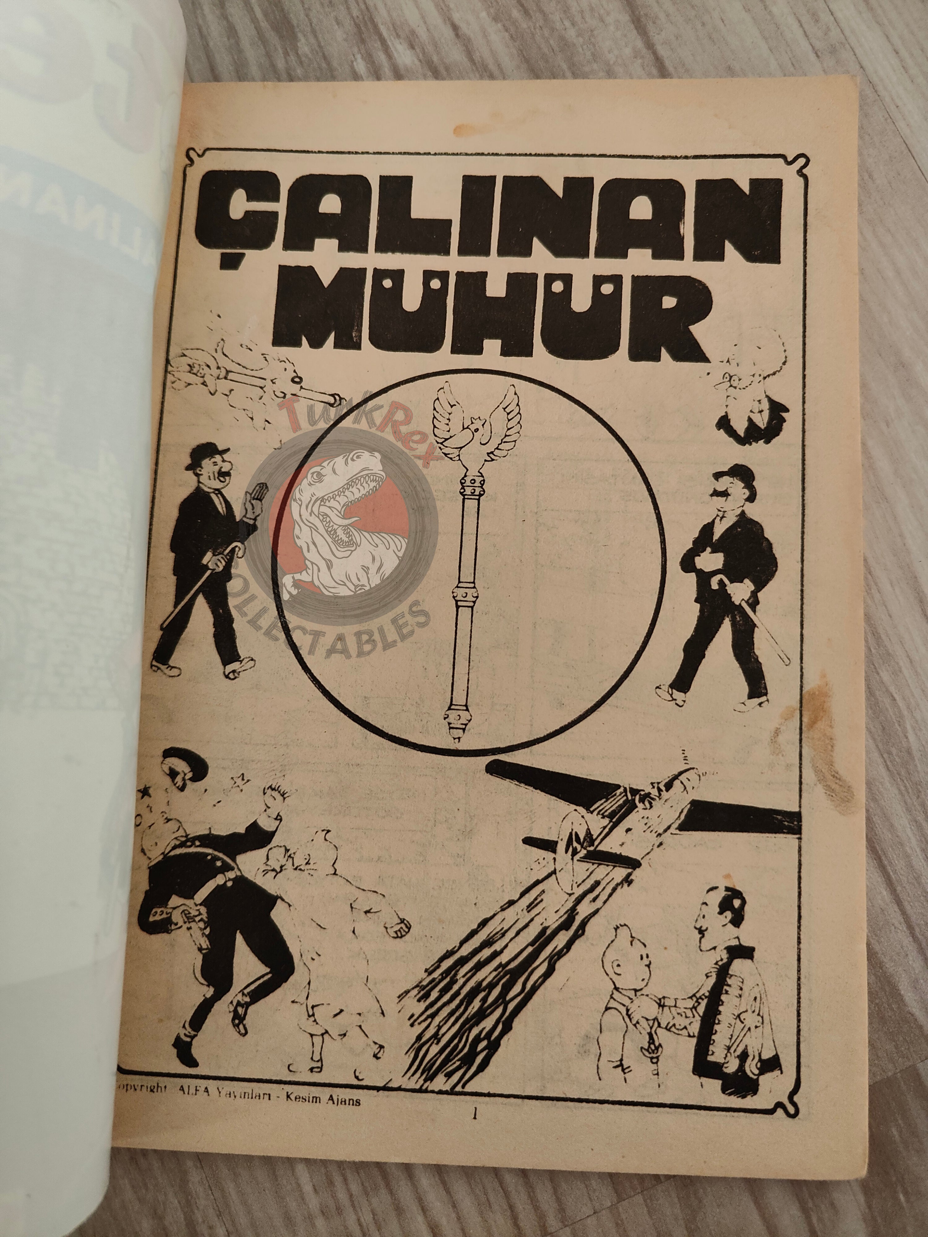 Tintin – King Ottokar’s Sceptre 1980s Turkish Edition Comic Turkey B