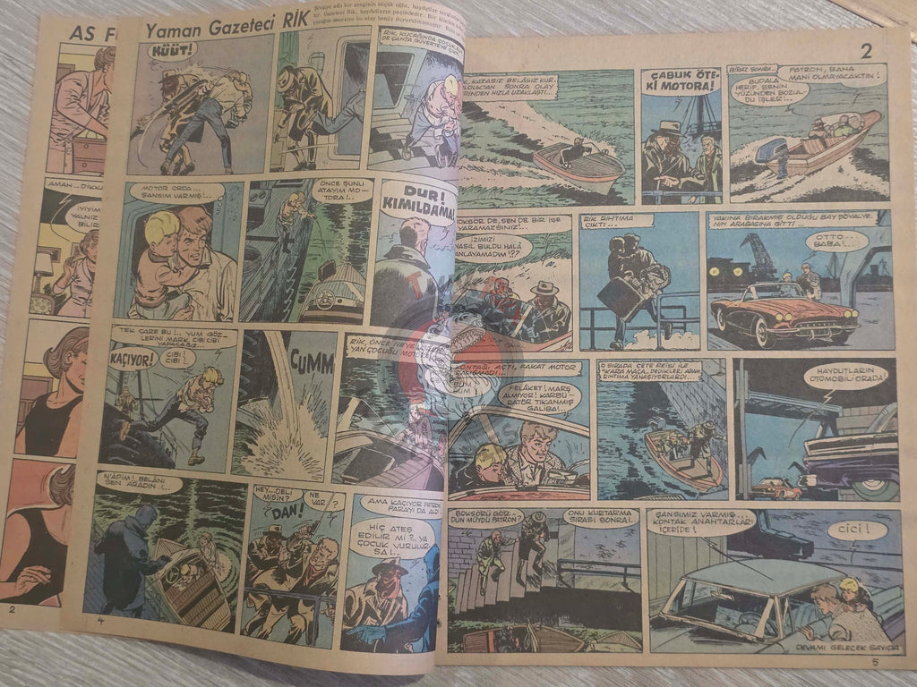 ZıpZıp #9 Dan Cooper 1964 Tintin Magazine Turkish Comic Turkey Ric Hochet Pom et Teddy