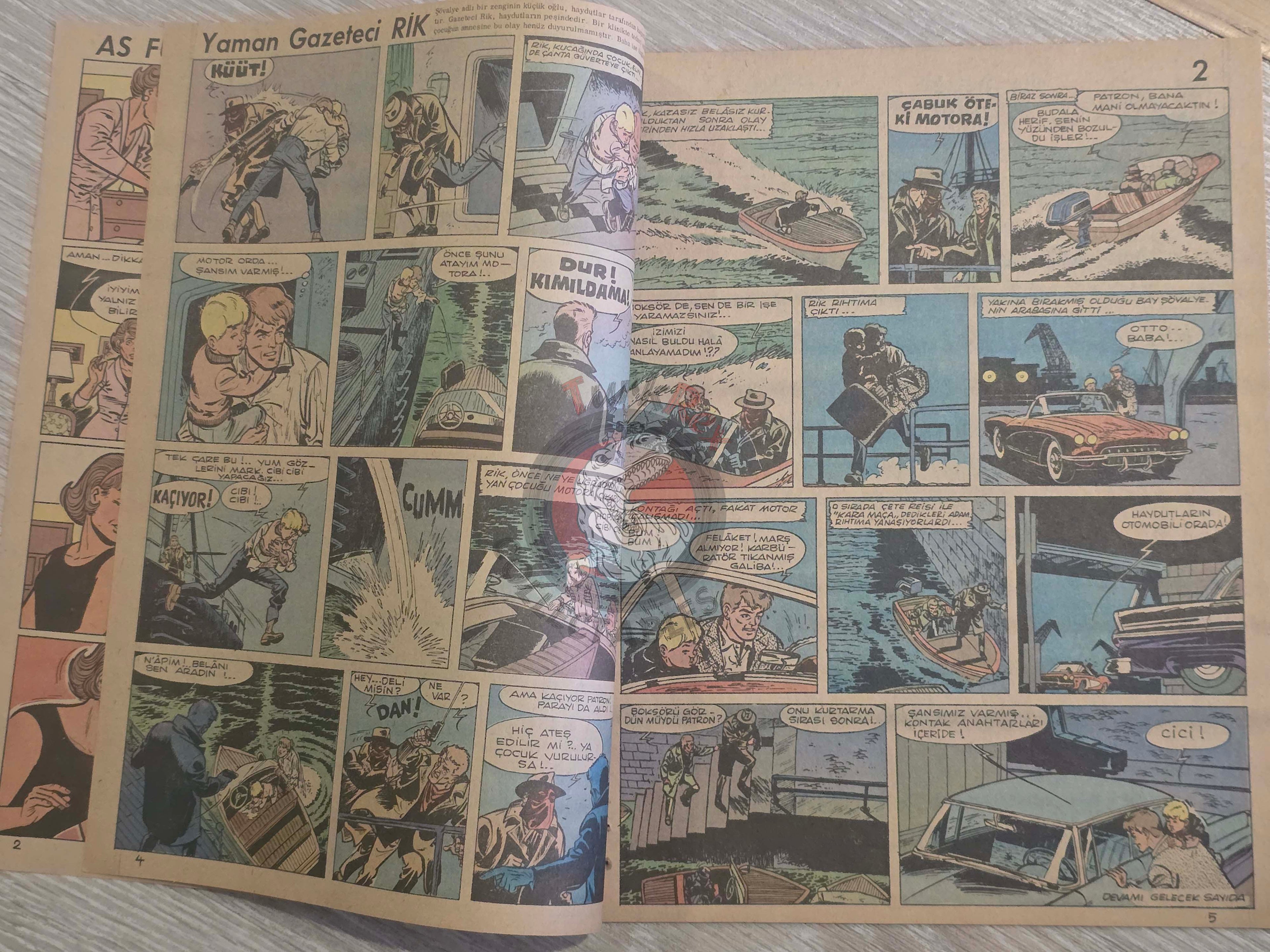ZıpZıp #9 Dan Cooper 1964 Tintin Magazine Turkish Comic Turkey Ric Hochet Pom et Teddy