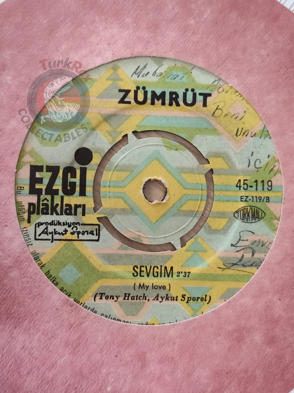 Zümrüt – Dönüş / Sevgim 7" Turkish Pressing Vinyl Turkey Edition Joaquín Rodrigo