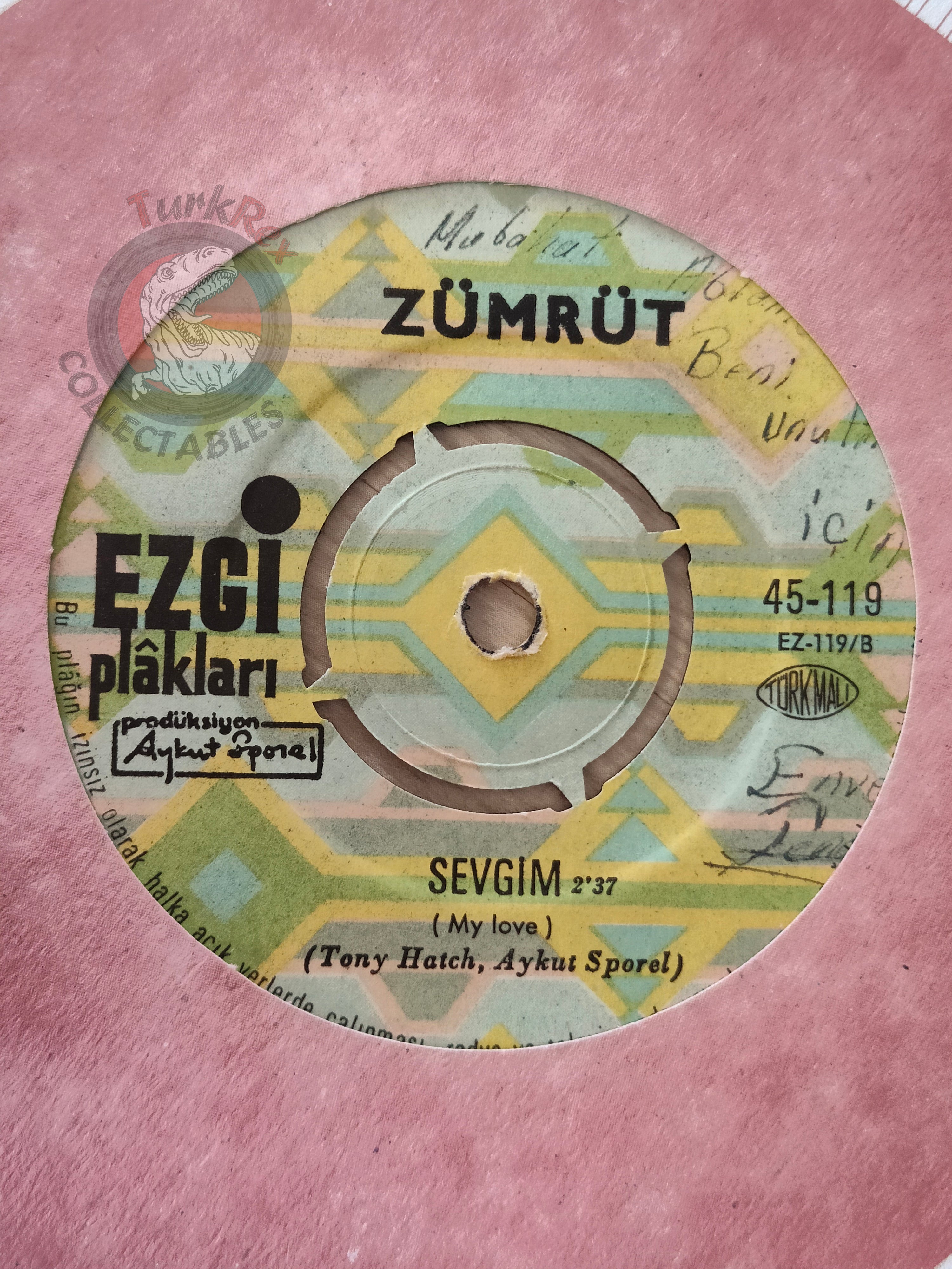 Zümrüt – Dönüş / Sevgim 7" Turkish Pressing Vinyl Turkey Edition Joaquín Rodrigo