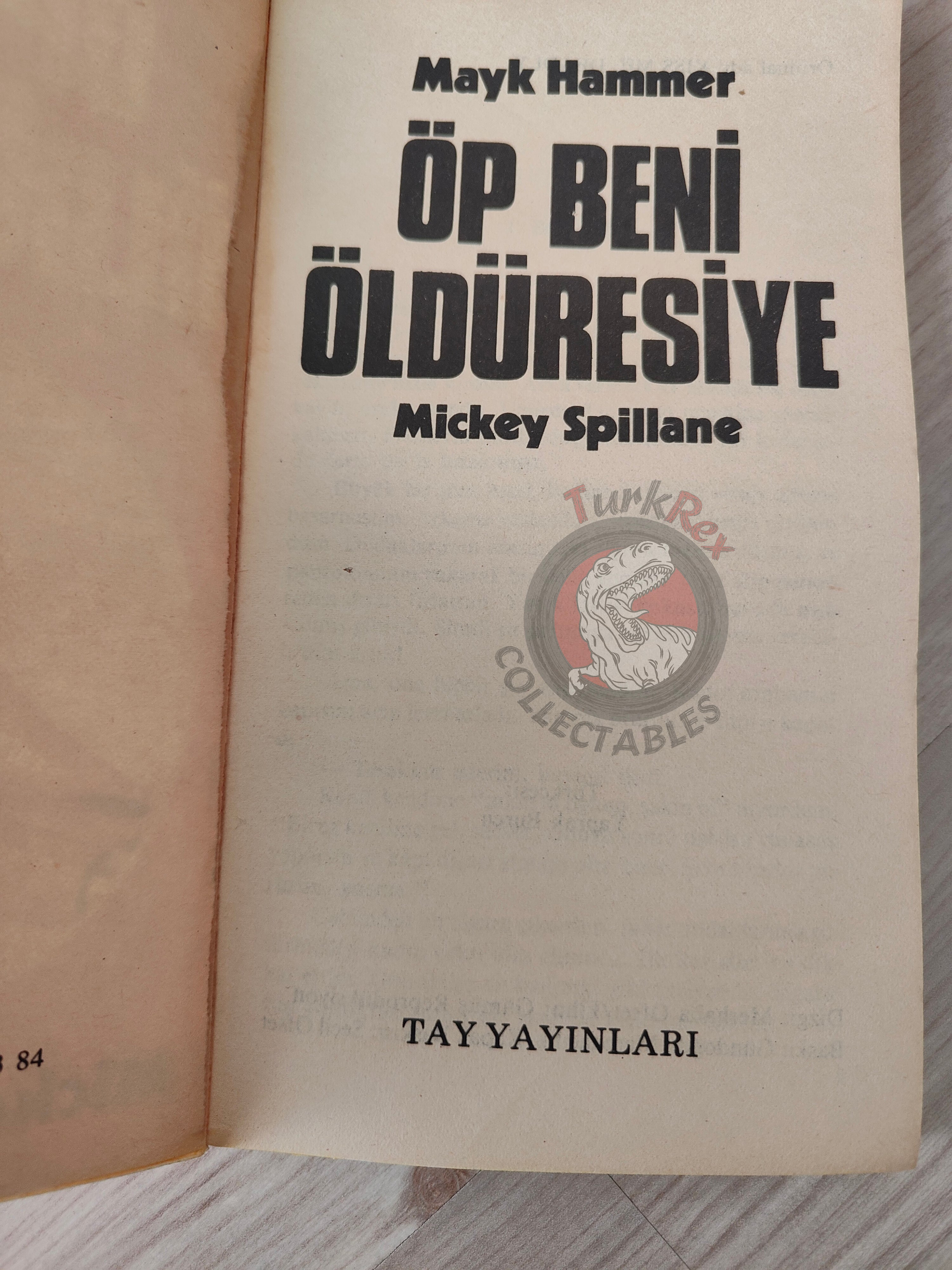 Mickey Spillane – Mike Hammer Kiss Me Deadly 1984 1st Turkish Book Turkey