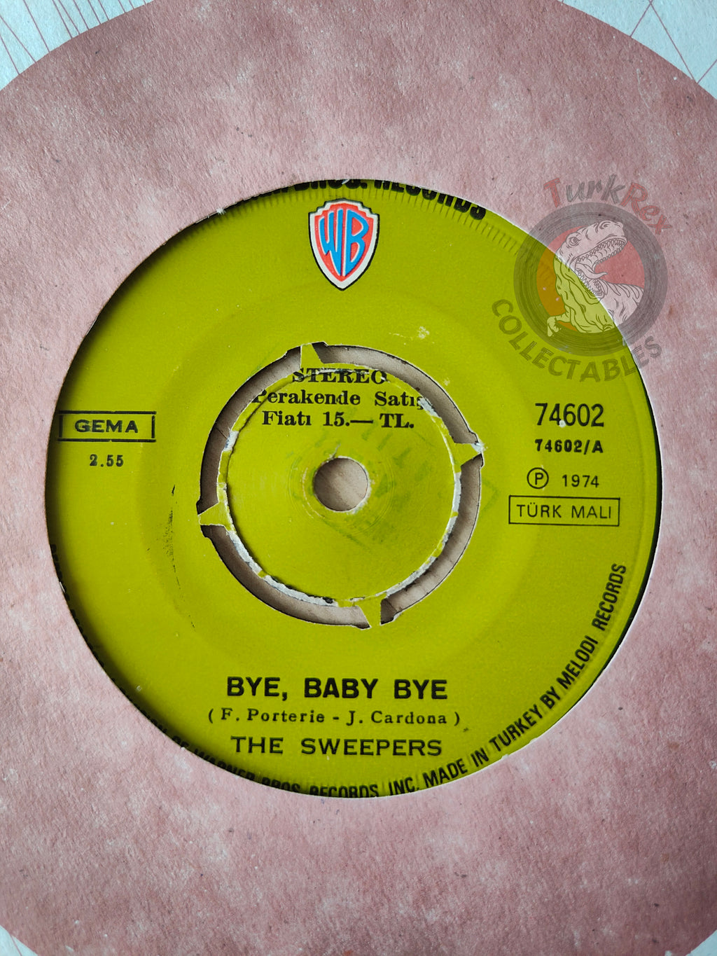 The Sweepers – Bye Baby Bye 7" Turkish Pressing Vinyl Turkey Edition