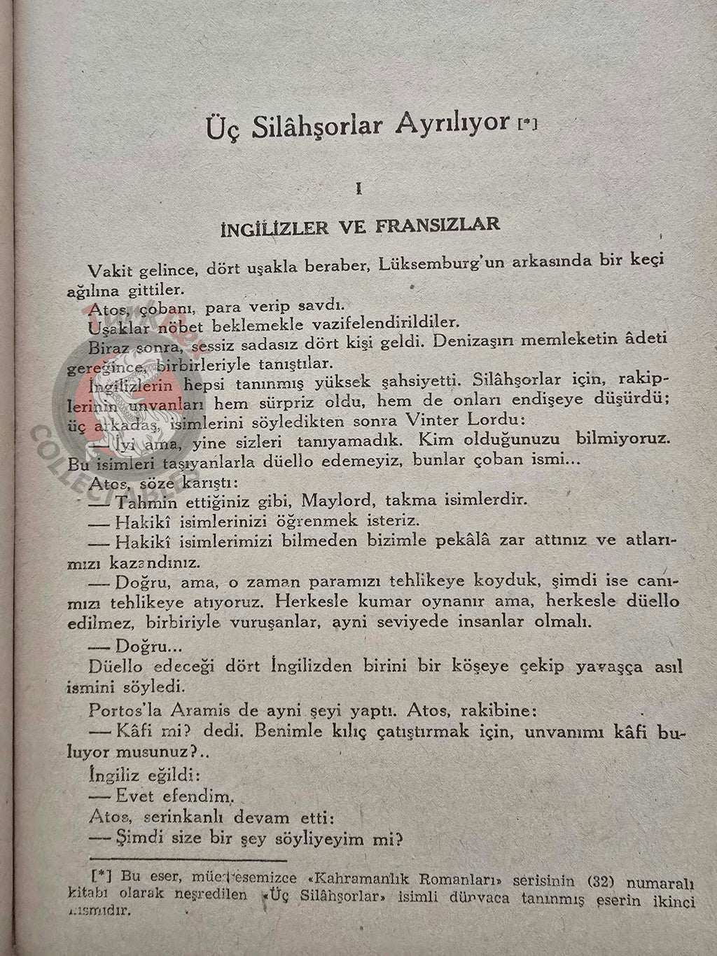 Alexandre Dumas – The Three Musketeers: Ten Years Later 1957 Turkish Book Turkey